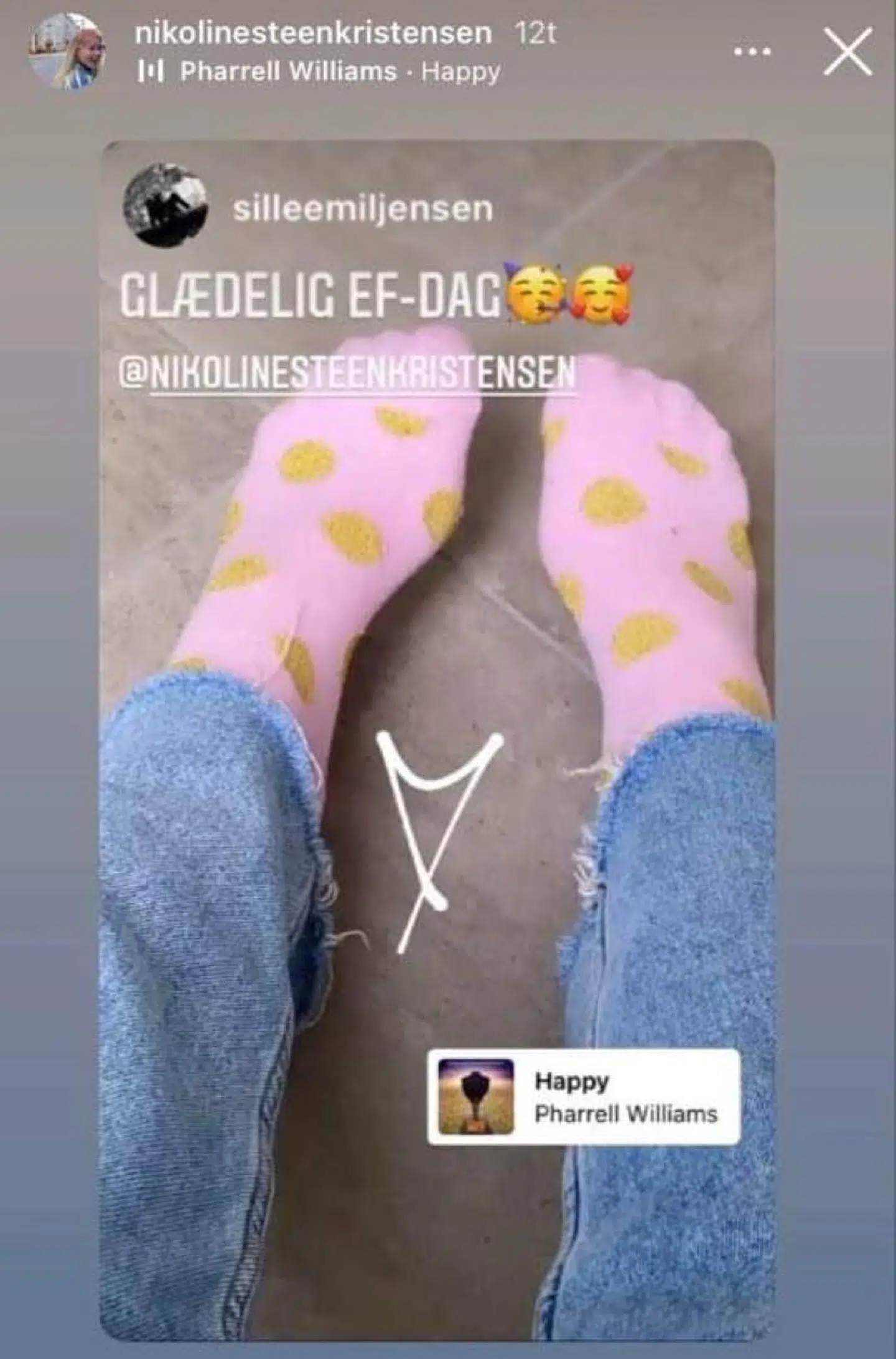 Sådan så det ud på Nikolines Instagram fredag.
