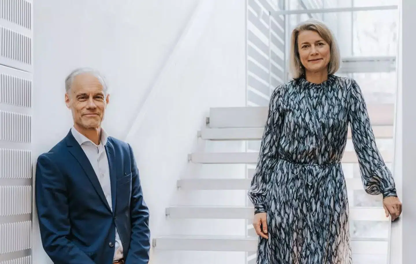 Den nye og snart forhenværende administrerende direktør i KMD: Per Johansson og Eva Berneke.