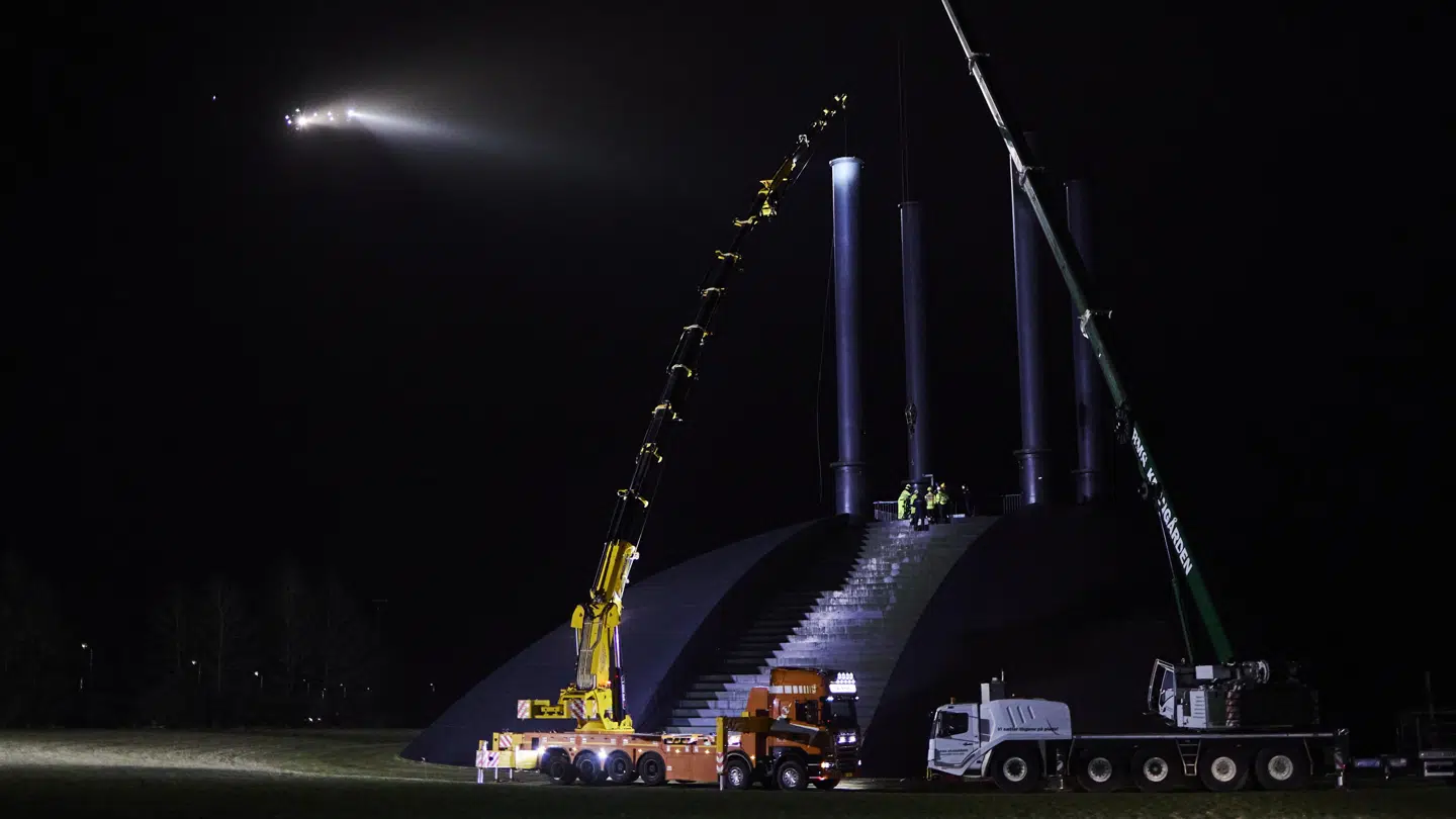 En reparatør på 46 år mistede livet tirsdag aften under arbejde på kæmpeskulpturen Elia i Herning. (Arkivfoto) Mikkel Berg Pedersen/Ritzau Scanpix