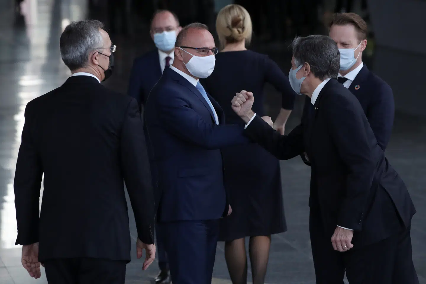 USA's udenrigsminister, Antony Blinken, deltog tirsdag i sit første møde i Nato i Bruxelles, hvor han udtrykte fuld støtte til alliancen og et ønske om at revitalisere samarbejdet. Yves Herman/Reuters