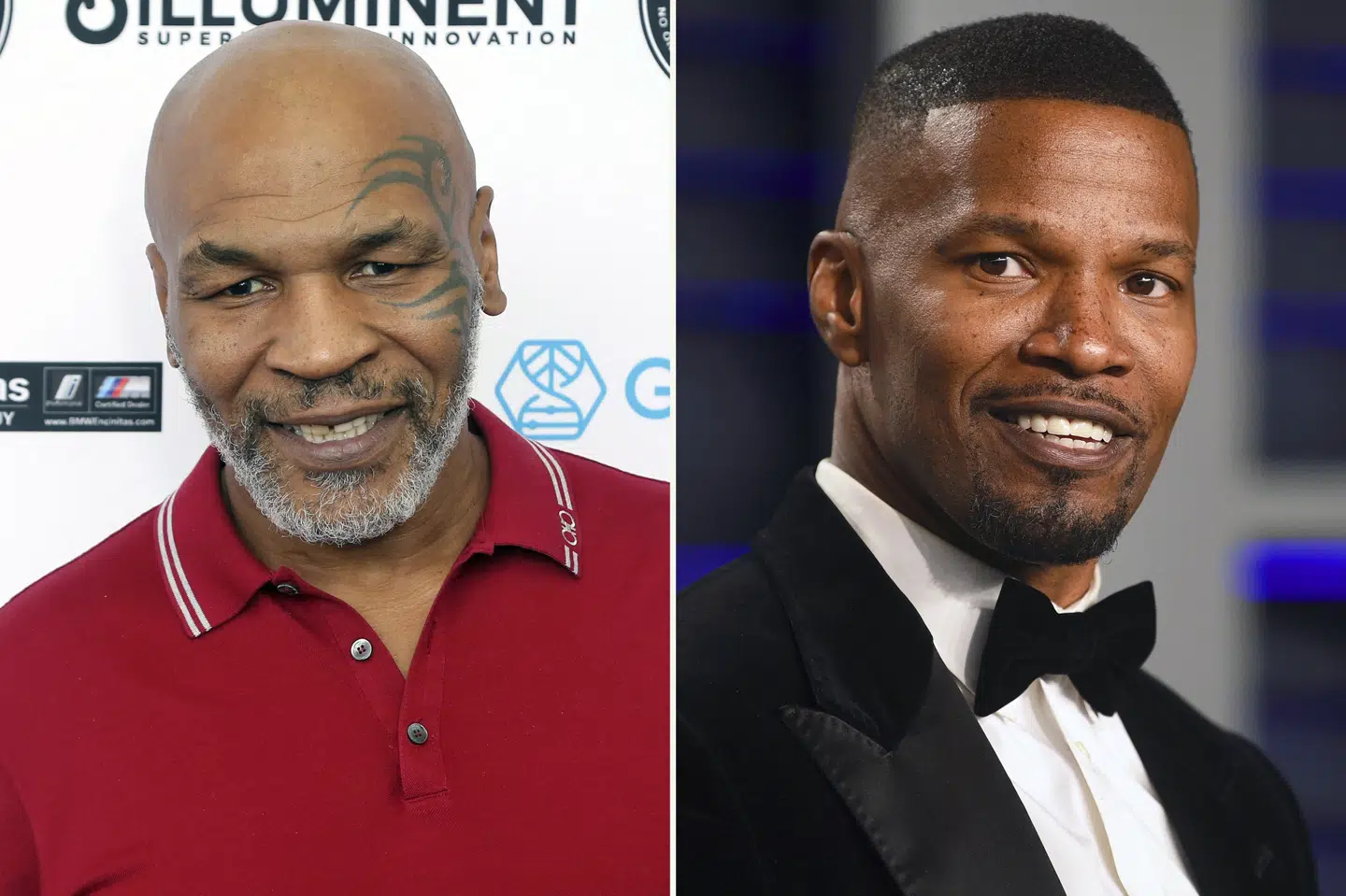 Mike Tyson og Jamie Foxx vil sammen med filmproducer Martin Scorsese producere en serie om Tysons liv og karriere. Jamie Foxx skal spille den hårdtslående bokser. (Arkivfoto) Uncredited/Ritzau Scanpix
