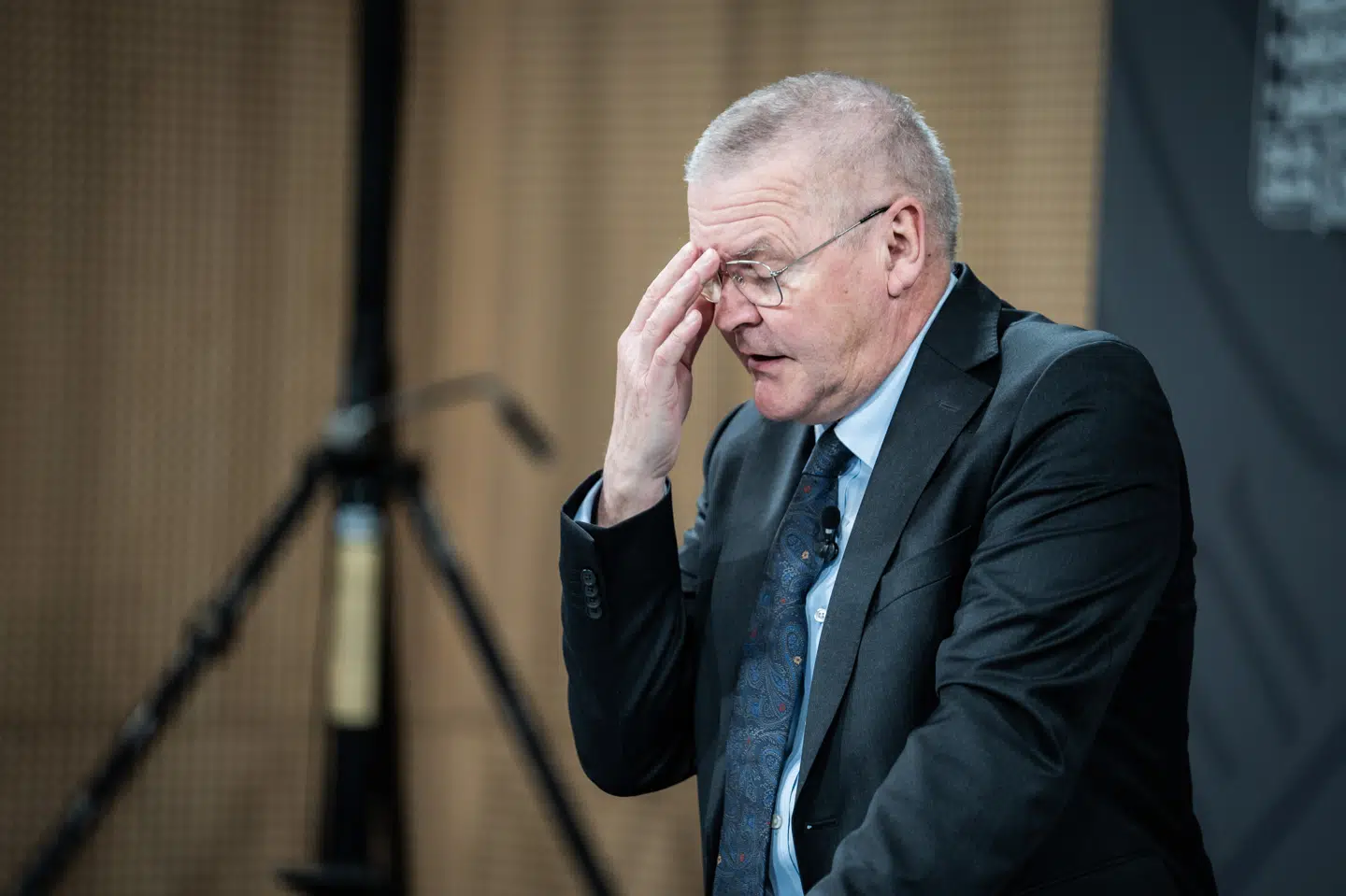 Nationalbankens direktør, Lars Rohde, er formand for Det Systemiske Risikoråd. Her ses han i sidste uge, da han præsenterede en ny prognose for dansk økonomi. (Arkivfoto) Emil Helms/Ritzau Scanpix