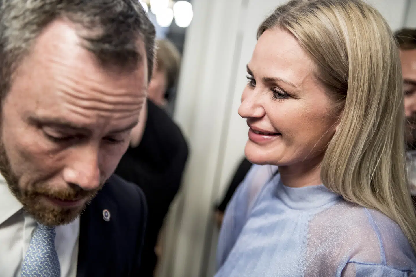 Venstres formand Jakob Ellemann Jensen ærgrer sig over, at tidligere politisk ordfører Britt Bager skifter til De Konservative. Mads Claus Rasmussen/Ritzau Scanpix