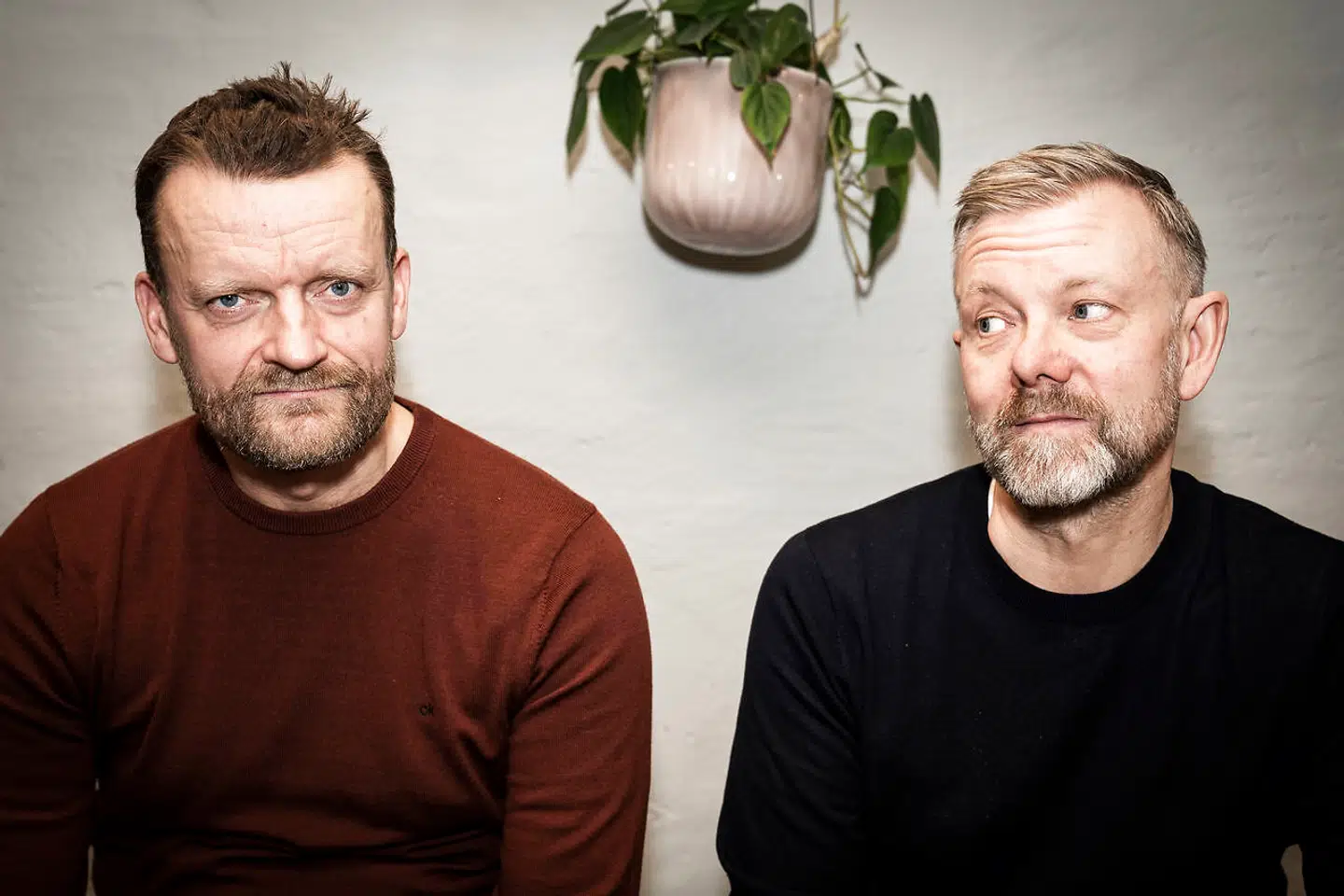 Ritzau-interview med Casper Christensen og Frank Hvam, onsdag 8. januar 2020. De er aktuelle med filmen 'Klovn the Final', som har gallapremiere 29. januar 2020. (Foto: Niels Christian Vilmann/Ritzau Scanpix)