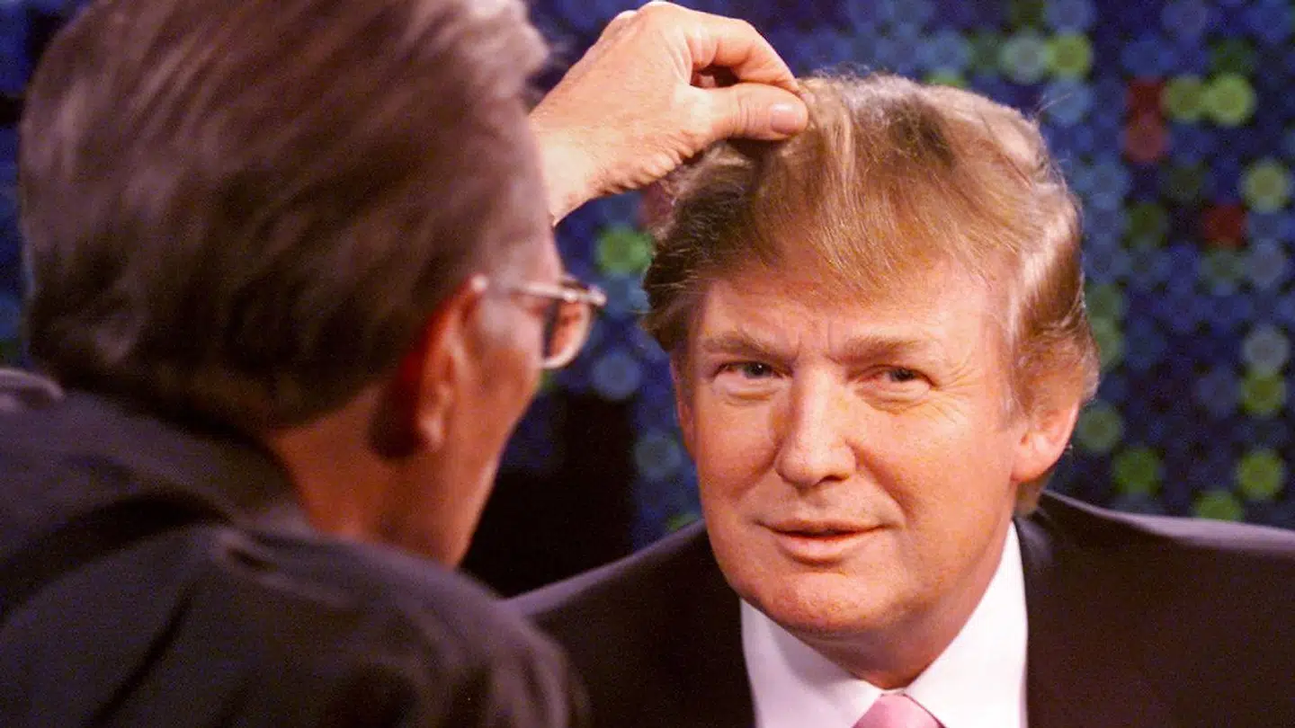 Donald Trump med den nu afdøde CNN-vært Larry King i forbindelse med promovering af programmet 'The Apprentice'.