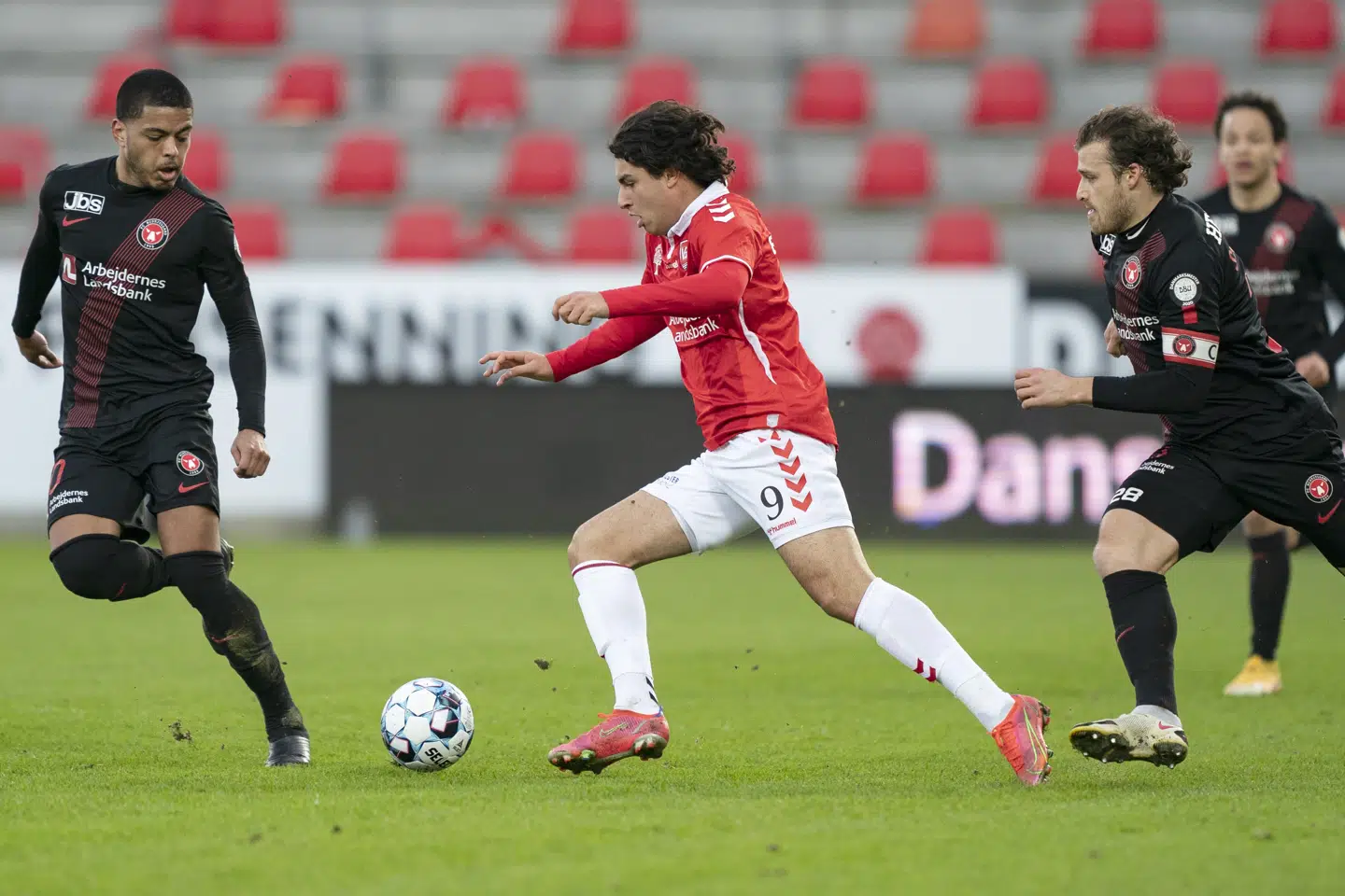 Wahid Faghir havde det svært søndag mod FCM, men han har ellers fået sit store gennembrud for Vejle i denne sæson. Claus Fisker/Ritzau Scanpix