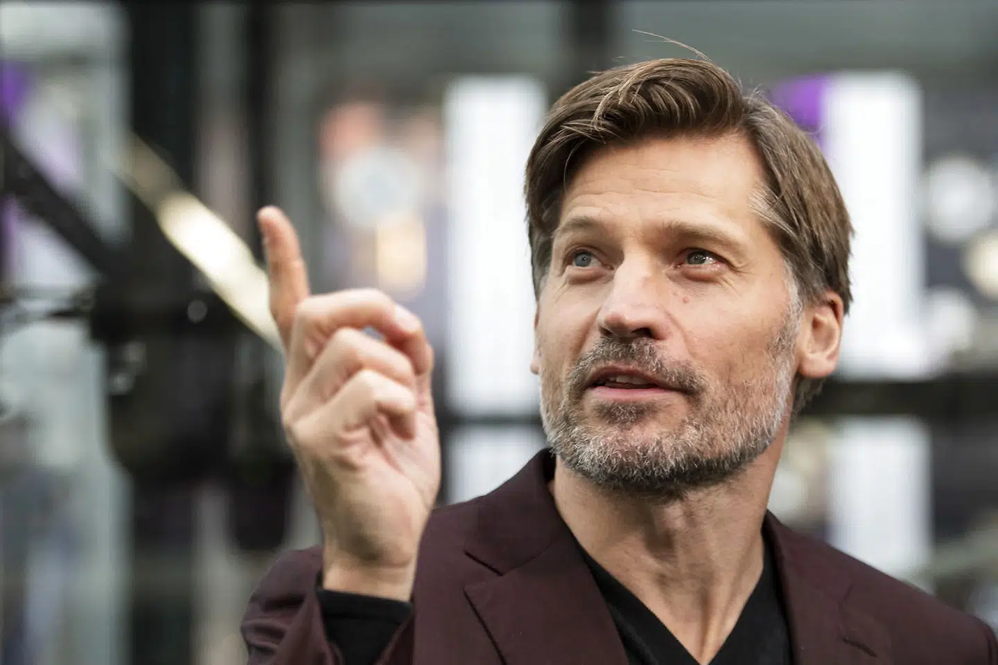 epa07899116 Danish actor Nikolaj Coster-Waldau speaks on the Green Carpet during the 15th Zurich Film Festival (ZFF) in Zurich, Switzerland, 05 October 2019. The festival runs from 26 September to 06 October 2019. EPA/ENNIO LEANZA