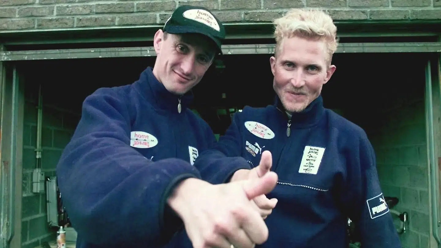 Ungdomsvennerne Jesper Skibby og Brian Holm. Et venskab, der har båret Jesper Skibby gennem de mørkeste perioder, forklarer han til B.T.