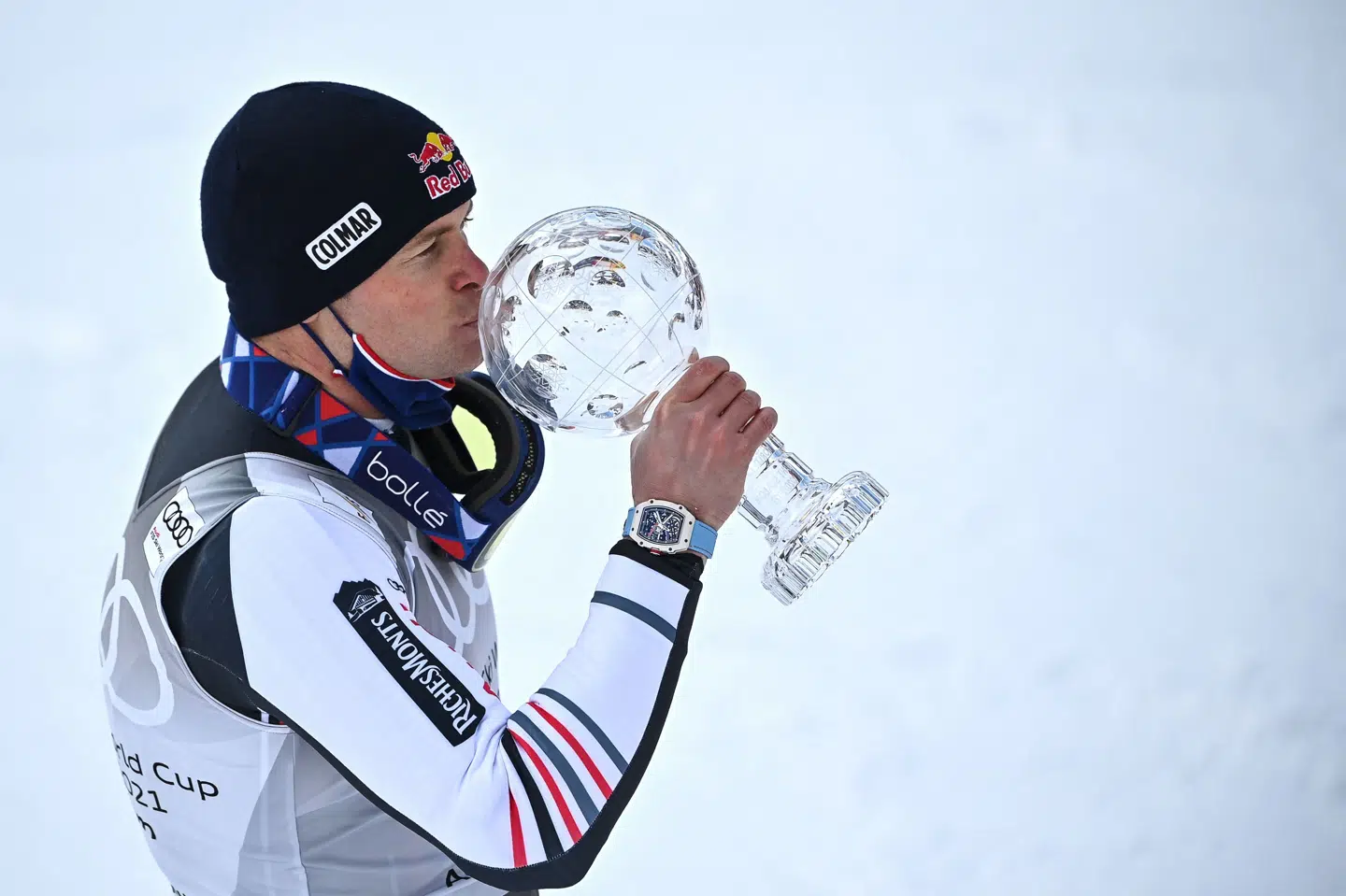 Alexis Pinturault har vundet den samlede alpine World Cup hos herrerne. Fabrice Coffrini/Ritzau Scanpix