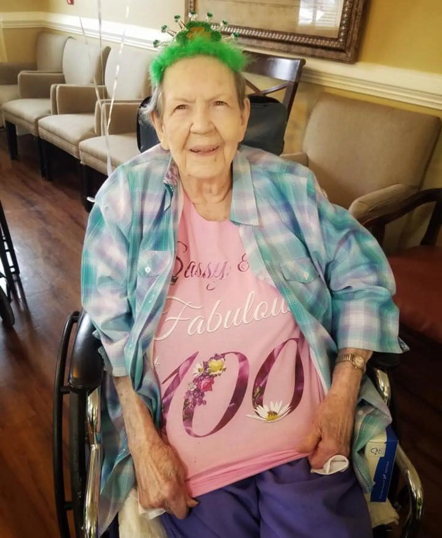 Irma var iført en særlig t-shirt i anledningen af den store dag.
