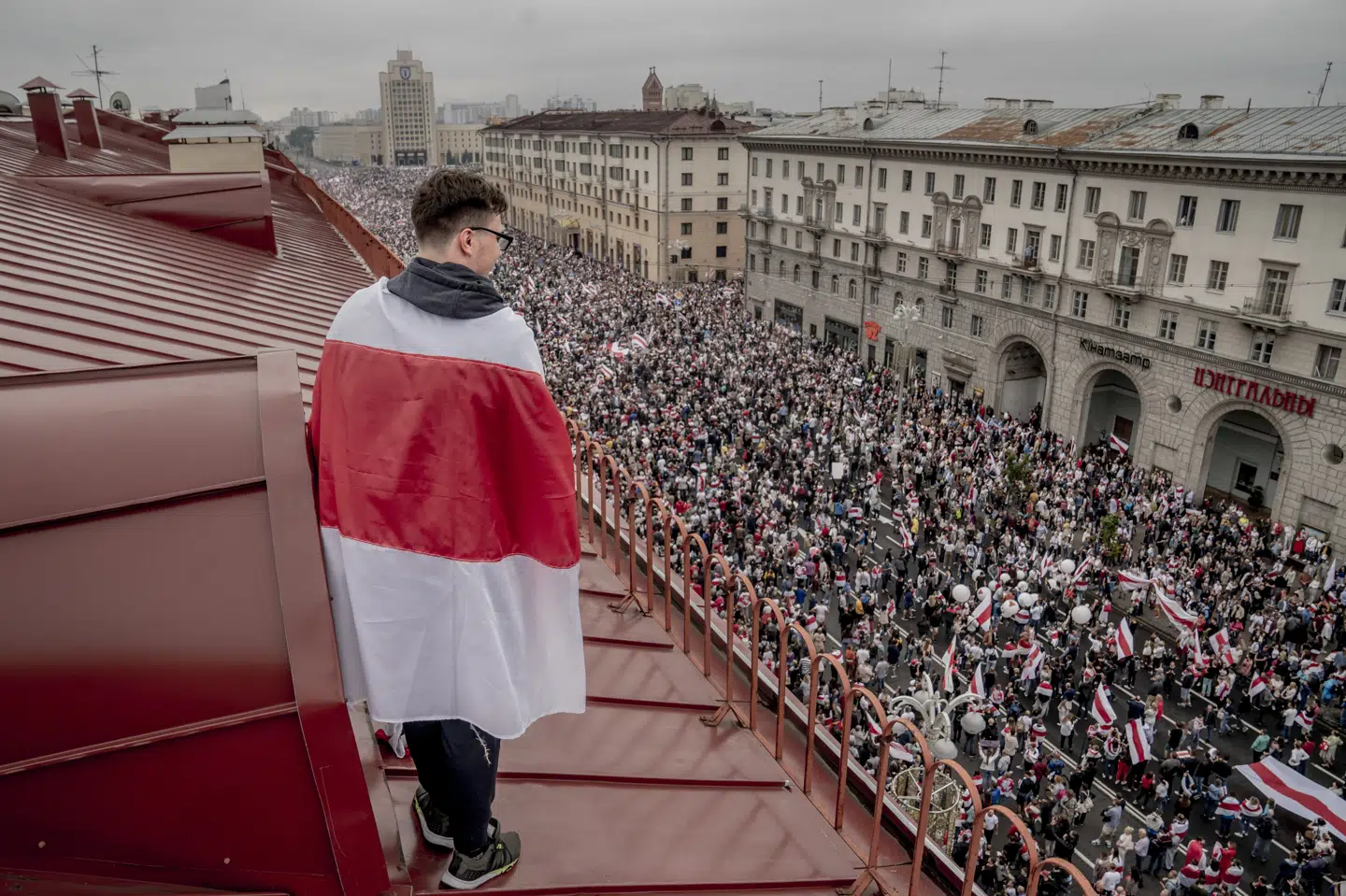Der har været massive protester mod præsident Lukasjenko i Hviderusland, og det er blandt andet som et symbol på støtten til de fredelige protester, at Udenrigsministeriet fremover vil bruge navnet Belarus i det officielle arbejde. (Arkivfoto) Asger Ladefoged/Ritzau Scanpix