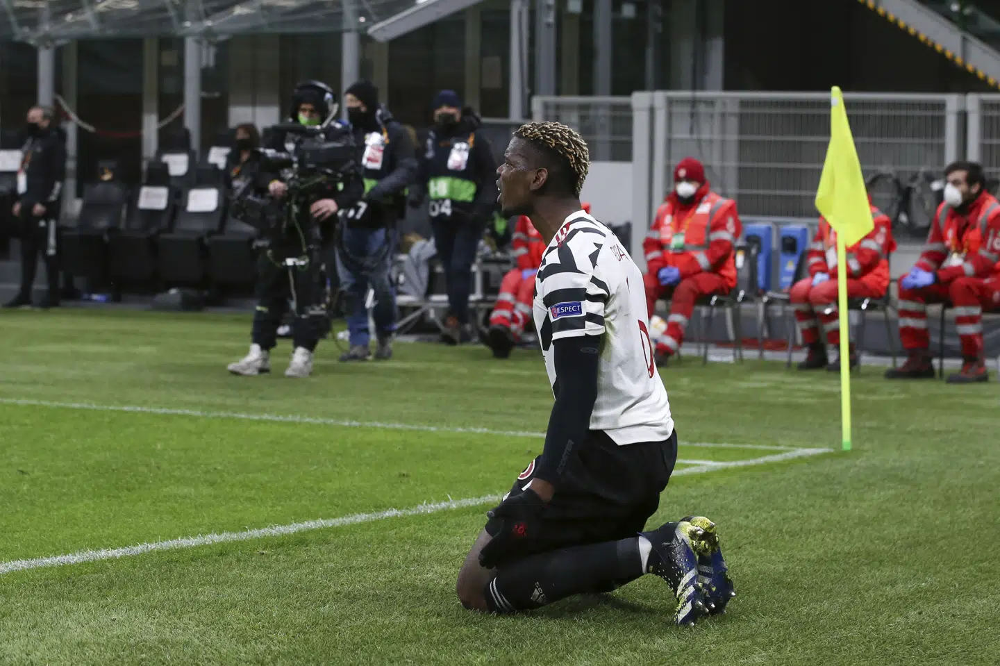 Paul Pogba gjorde torsdag comeback efter en længere pause på grund af en skade og blev matchvinder for Manchester United mod AC Milan. Jonathan Moscrop/Ritzau Scanpix