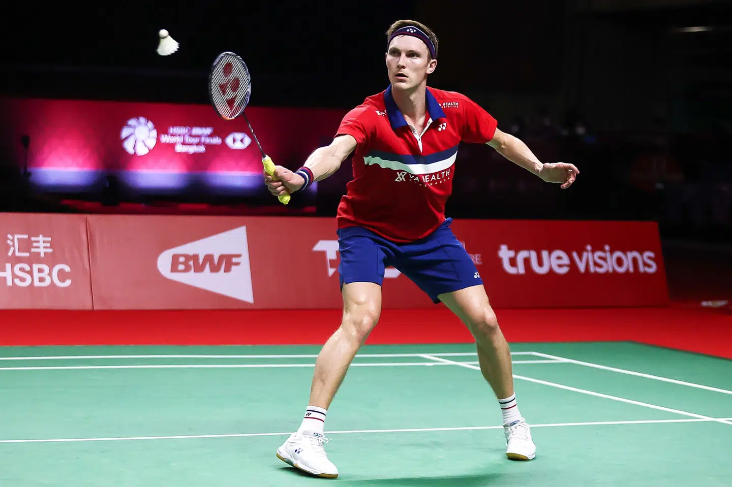 Viktor Axelsen slog Sai Praneeth i tre sæt. Handout/Ritzau Scanpix