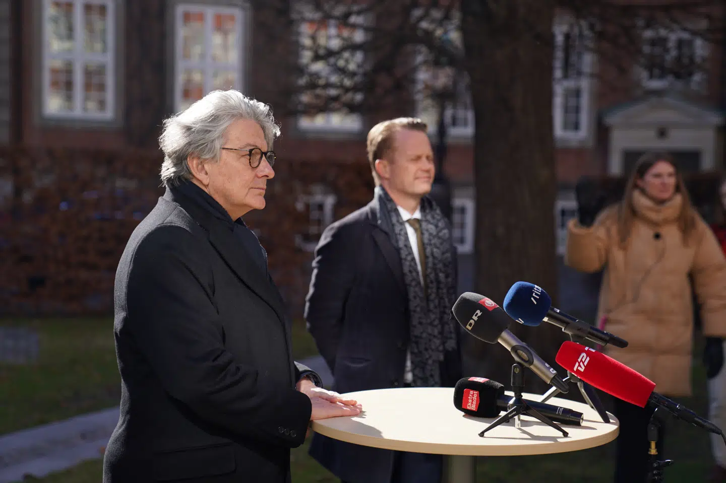 Pressemøde med EU-kommissær for indre marked Thierry Breton og udenrigsminister Jeppe Kofod (S). Emil Helms/Ritzau Scanpix