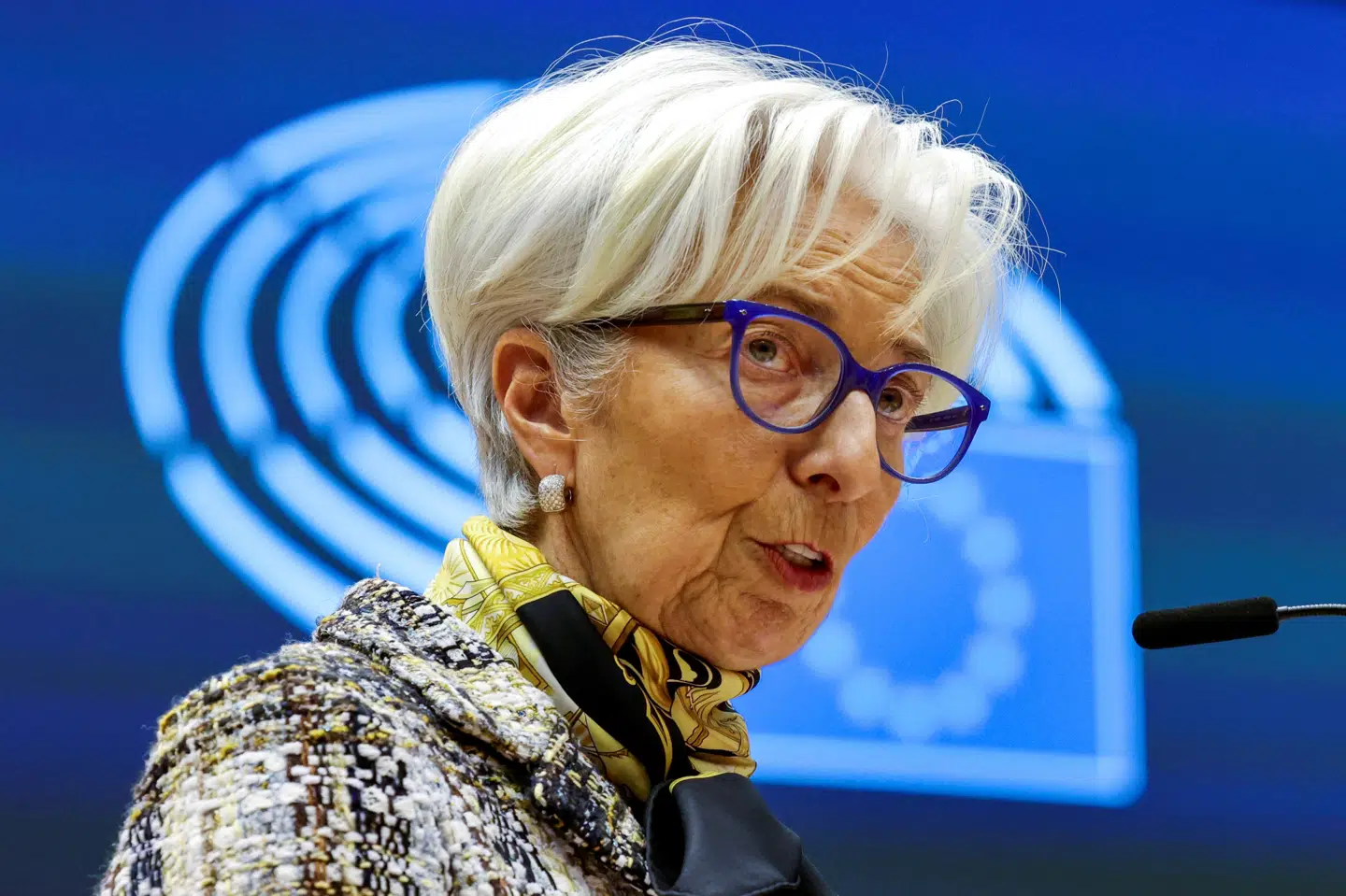 Christine Lagarde, chef for ECB, havde torsdag sit første møde i år med EU-Parlamentet økonomiudvalg. Pool/Reuters