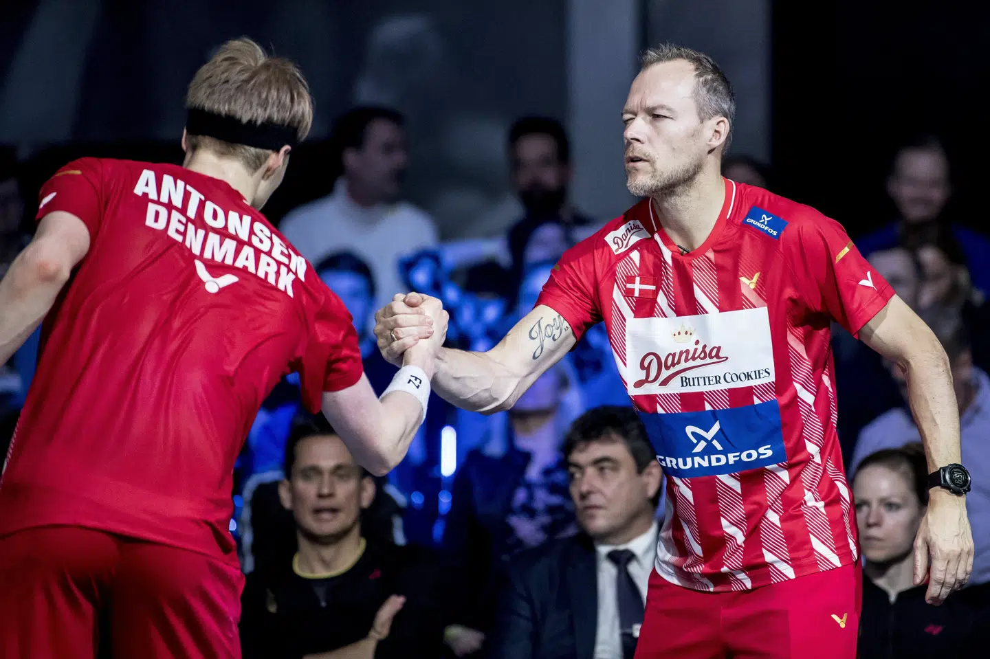 Landstræner Kenneth Jonassen (th) får alle sine spillere i aktion ved All England, der begynder onsdag. Det oplyser han til TV2 Sport. (Arkivfoto). Mads Claus Rasmussen/Ritzau Scanpix