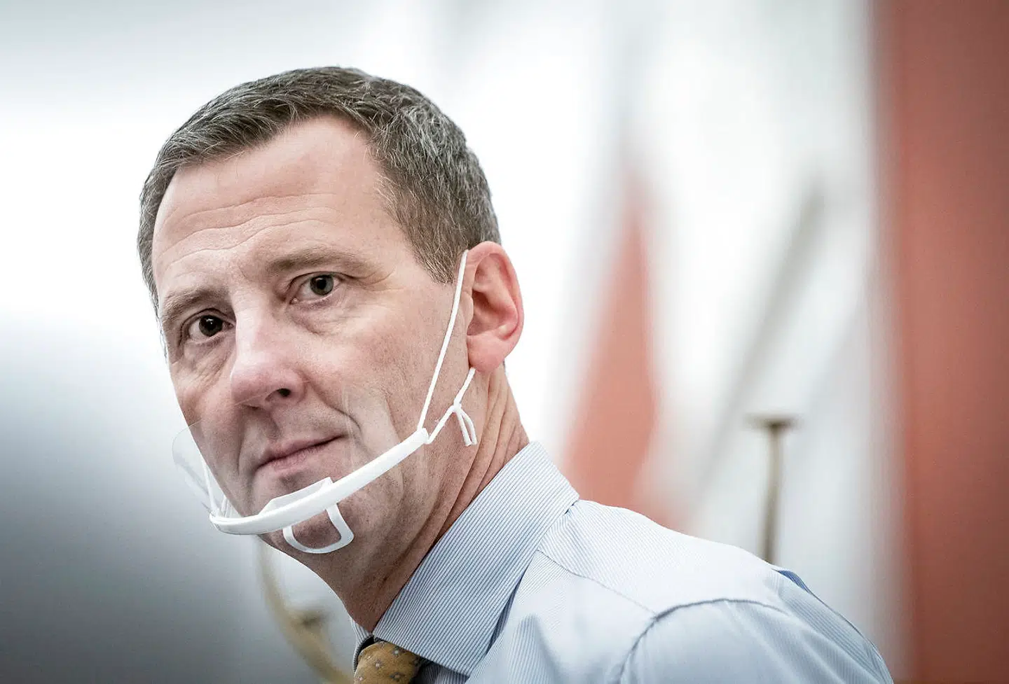 Justitsminister Nick Hækkerup (S) i samråd om Meld og Feld sagen på Christiansborg torsdag den 25. februar 2021. Løsgænger Jens Rohde stiller spørgsmål.. (Foto: Liselotte Sabroe/Ritzau Scanpix)