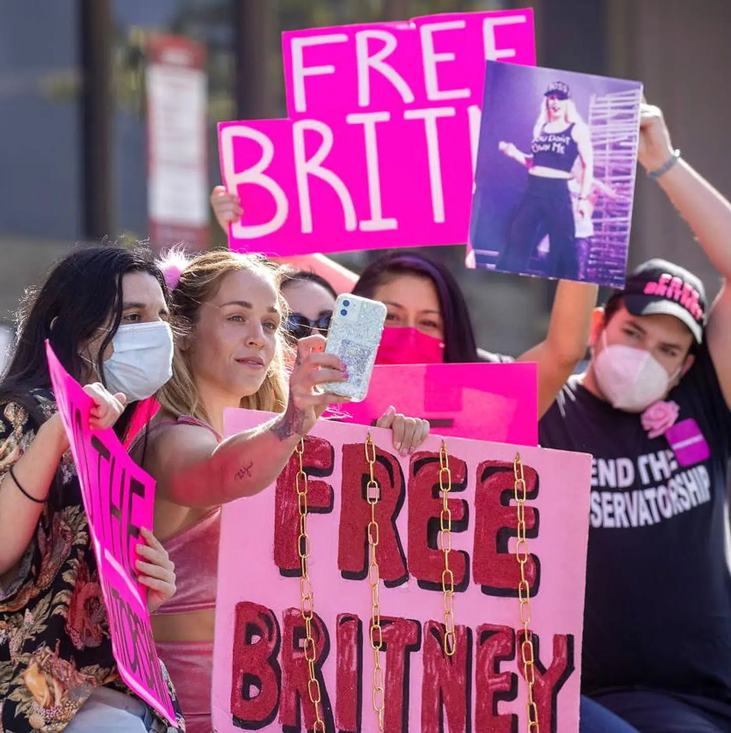 Free Britney-demonstranter.