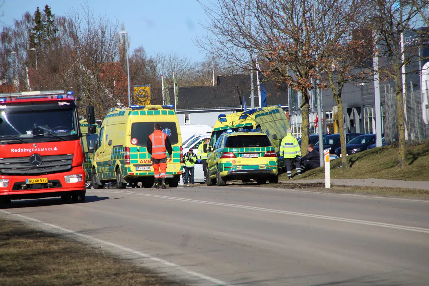 Roskildevej har i en periode været spærret.