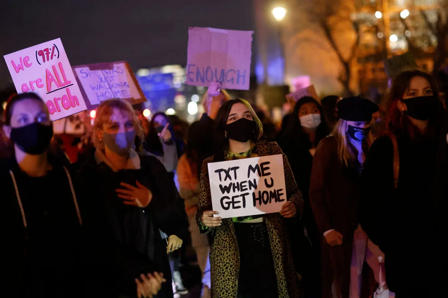 Drabet på Sarah Everard har ført til store demonstrationer i Storbritannien. Tolga Akmen/Ritzau Scanpix