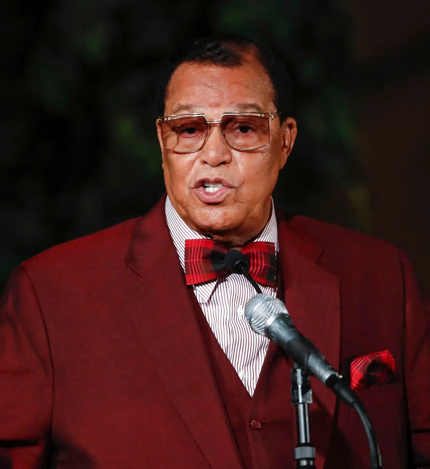 Nation of Islam leader Louis Farrakhan speaks about his ousting from Facebook at St. Sabina Catholic Church in Chicago, Illionis on May 9, 2019. KAMIL KRZACZYNSKI / AFP