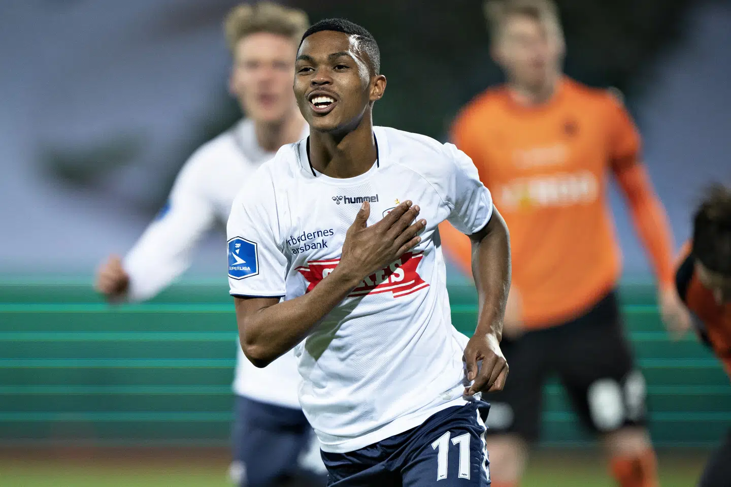 Gift Links bragte AGF på 1-0, men heller ikke denne gang rakte det til sejr over Randers. Henning Bagger/Ritzau Scanpix