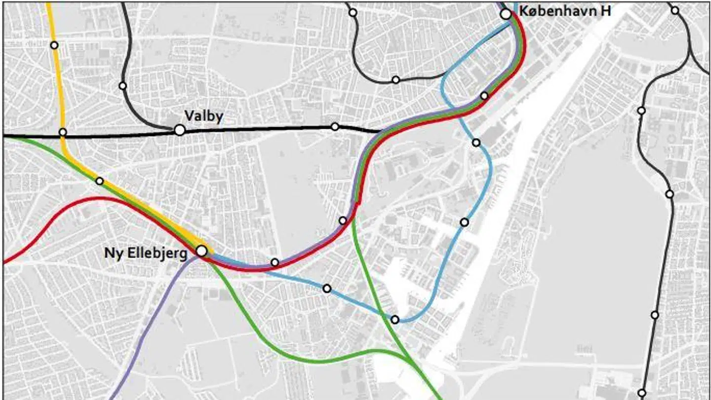 Ny Ellebjerg bliver et nyt knudepunkt for togpassagerer. Foto: Banedanmark