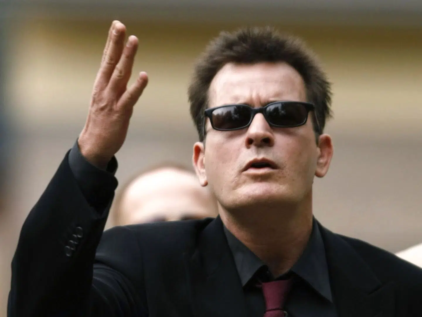 Charlie Sheen under sin 'Violent Torpedo of Thruth'-turné i 2010.