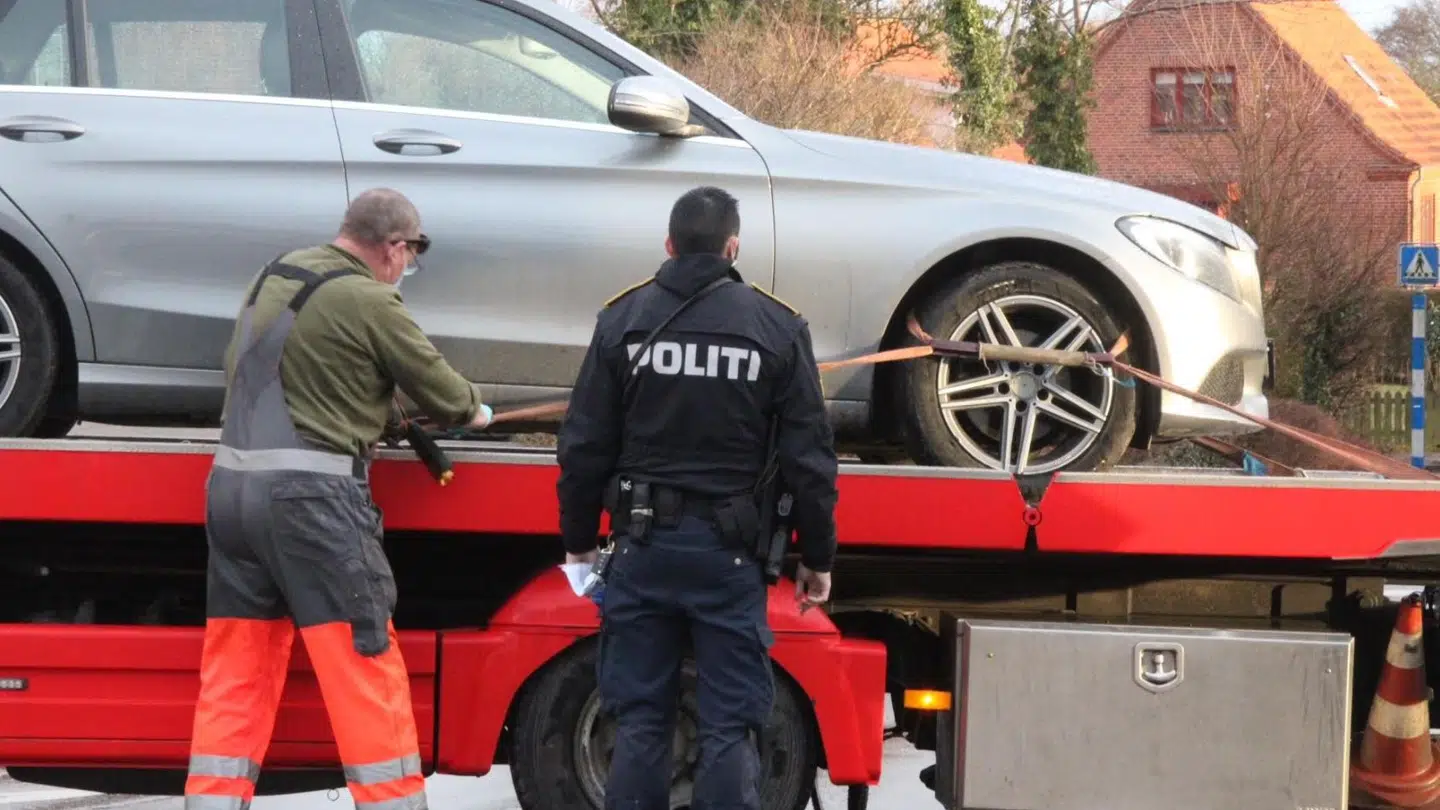 Under aktionen beslagde politiet en bil og anholdte en person. Foto: Presse-fotos.dk