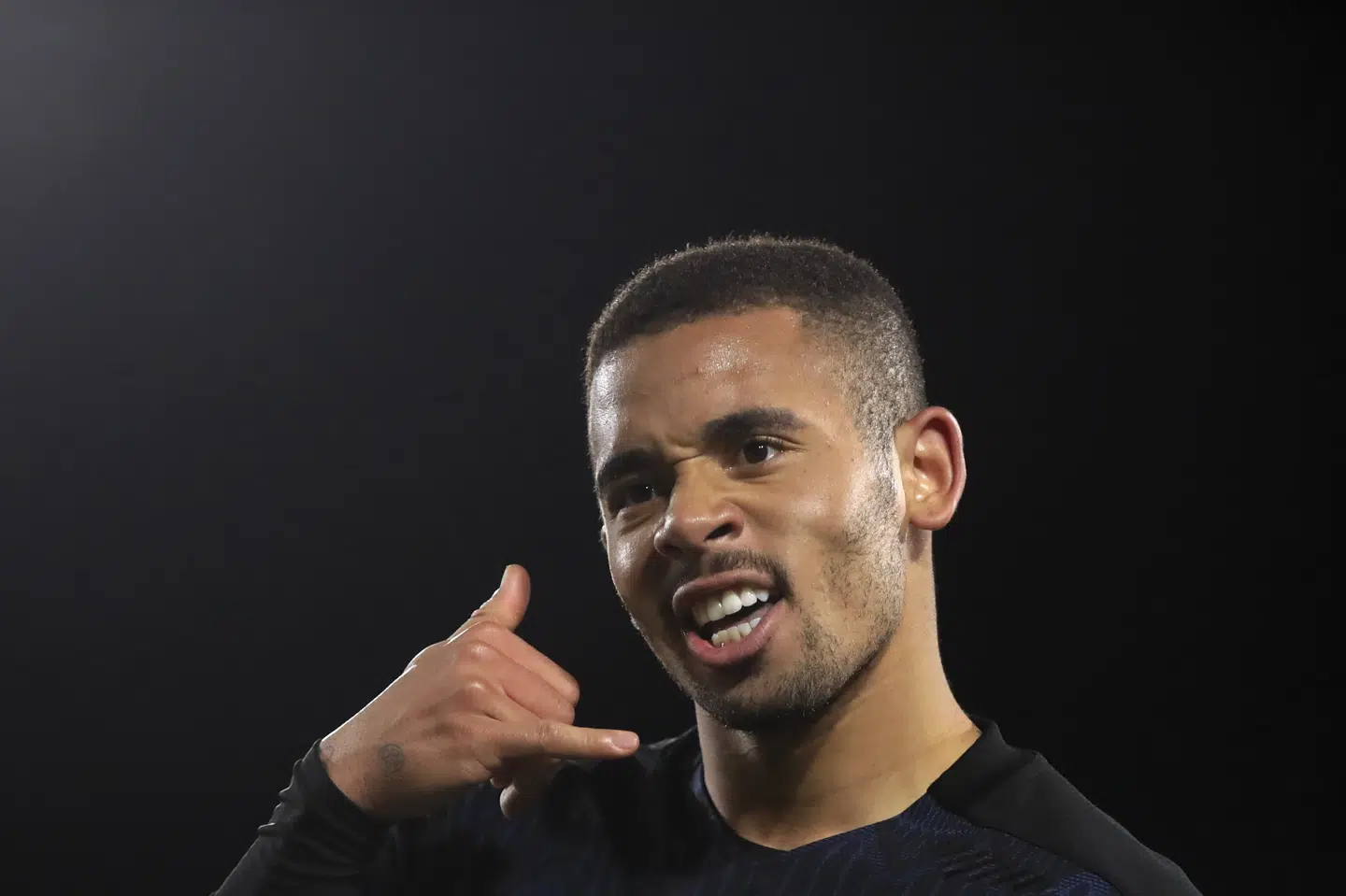 Gabriel Jesus udnyttede en fejl af Joachim Andersen og scorede til 2-0 mod Fulham. Adam Davy/Ritzau Scanpix