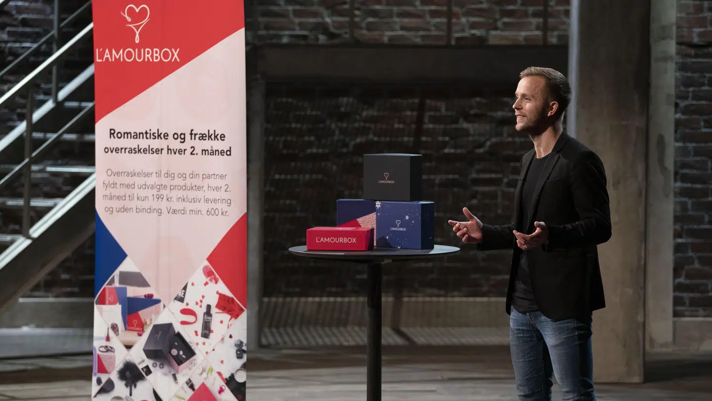 Kristoffer Hjerrilds pitch i DR-programmet 'Løvens Hule', gik godt, da han endte med at få to løver til at investere 600.000 hver i hans virksomhed.