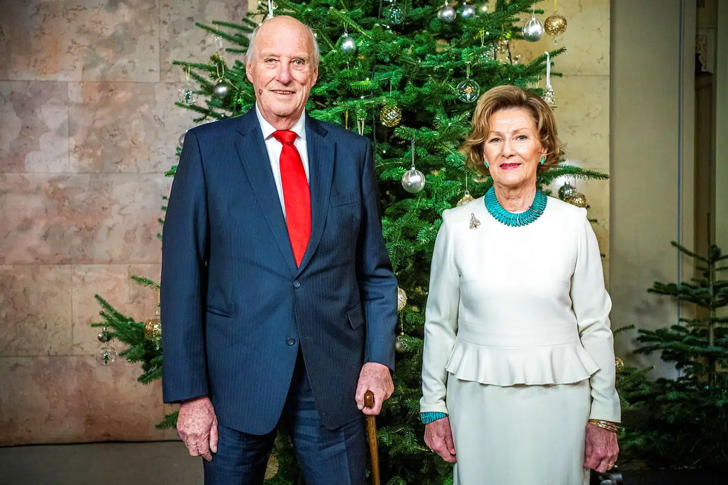 Kong Harald sammen med dronning Solva.