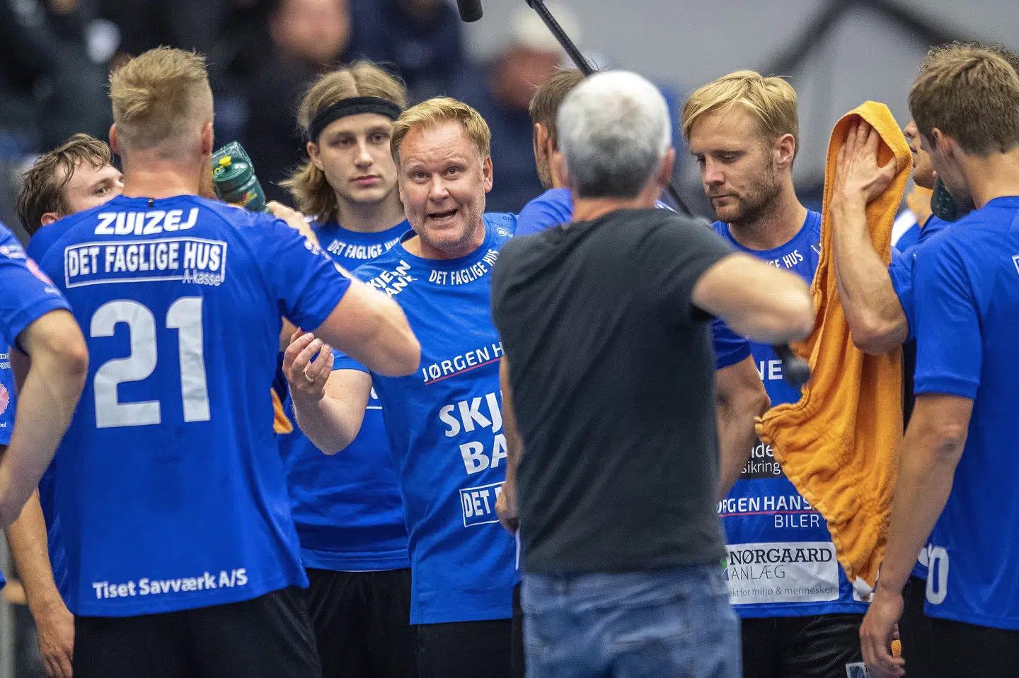 Kristian Kristensen, cheftræner i Ribe Esbjerg, mener ikke, at dommen til Bjerringbro-Silkeborg er retfærdig. John Randeris/Ritzau Scanpix