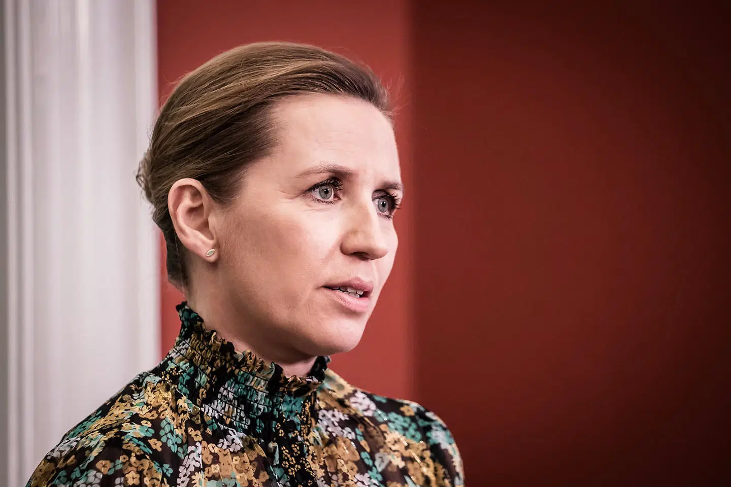 Statsminister Mette Frederiksen (S) orienterer om planer for en langsigtet genåbning, efter møder med Folketingets partier, på Christiansborg onsdag den 10. marts 2021.. (Foto: Emil Helms/Ritzau Scanpix)