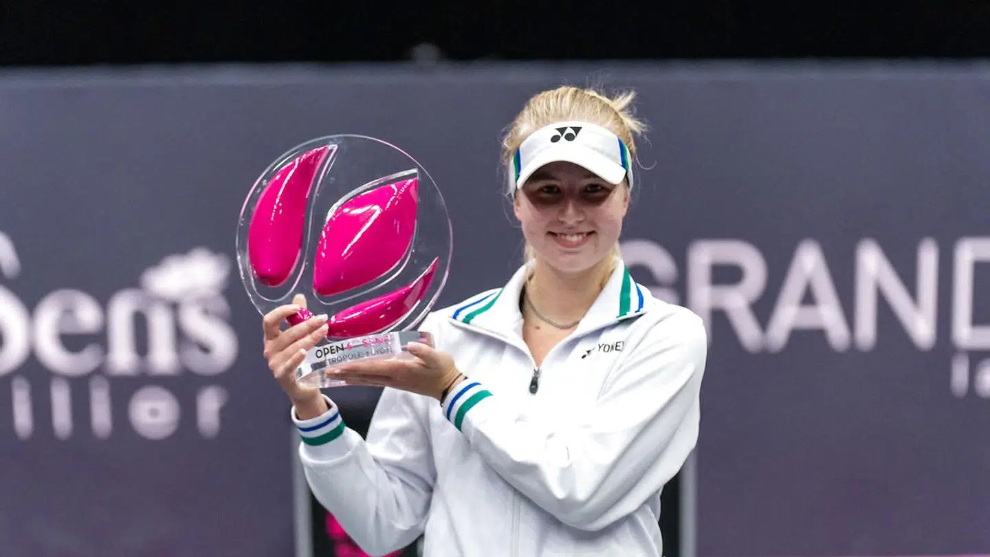 Tauson med karrierens første WTA-titel.