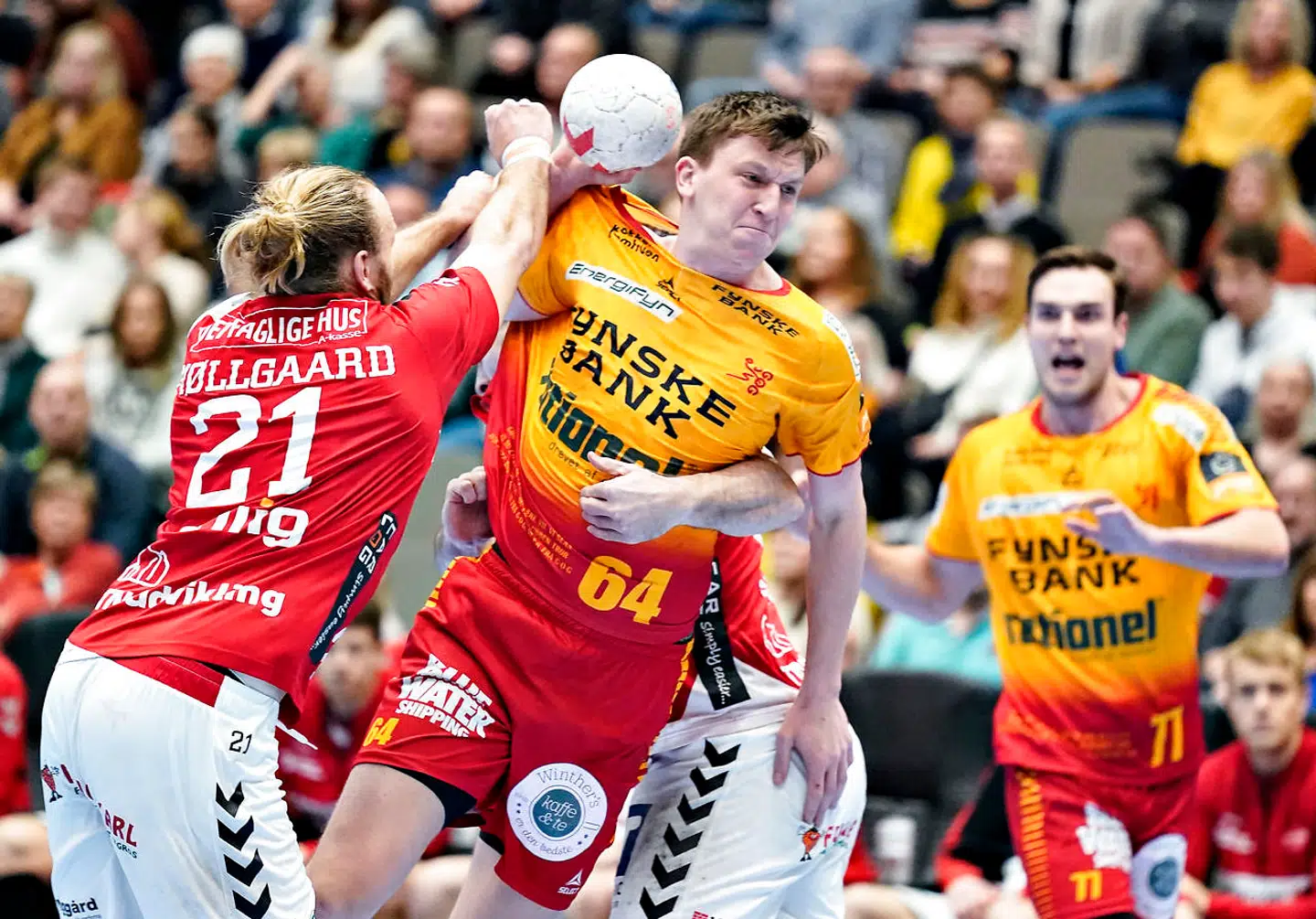 Lasse Møller ses her i aktion i DM-finalen i 2018, da han spillede for GOG.