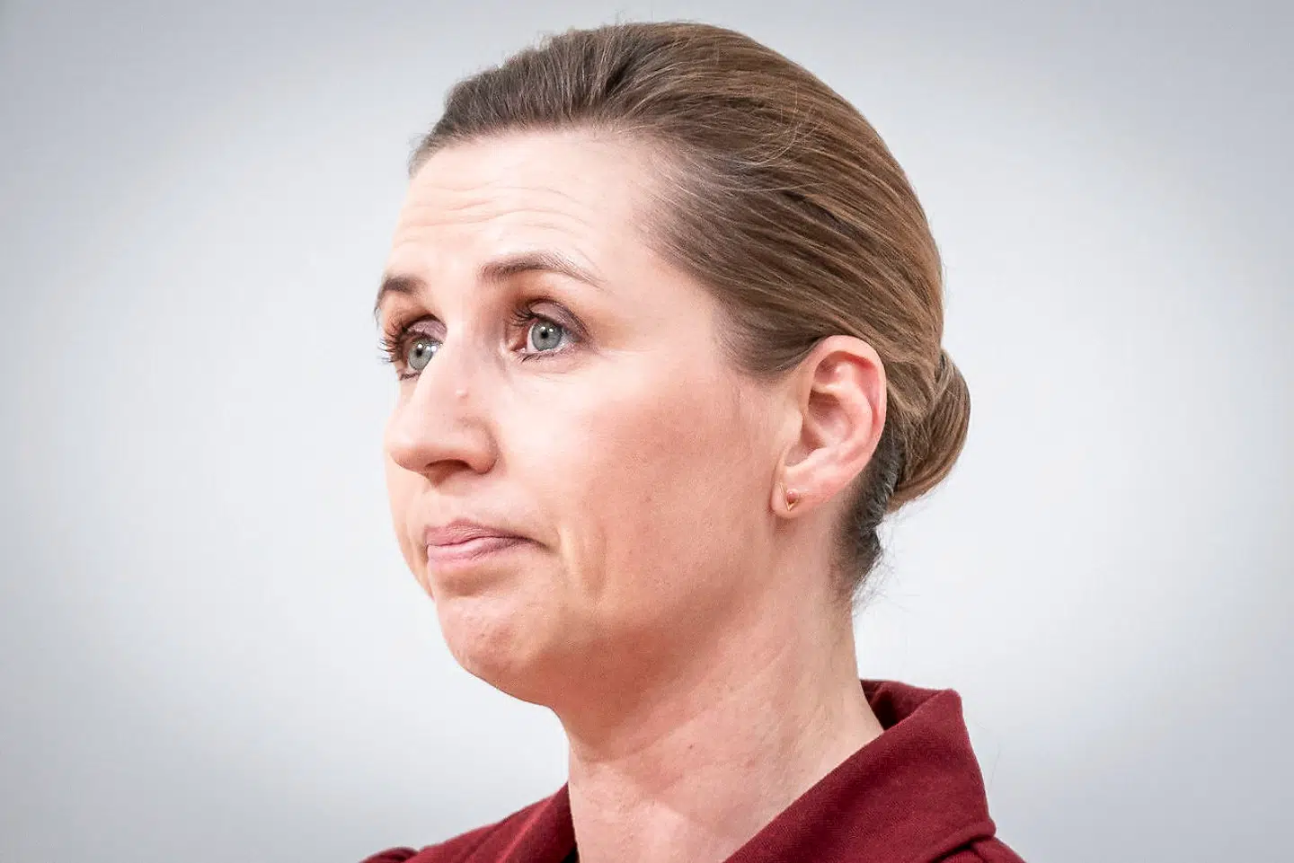 Statsminister Mette Frederiksen under doorstep på Marienborg i Kongens Lyngby, tirsdag den 9. marts 2021. Den nyudnævnte særlige repræsentant Kristian Jensen skal arbejde på Danmarks kandidatur til FNs sikkerhedsråd 2025-2026.. (Foto: Mads Claus Rasmussen/Ritzau Scanpix)