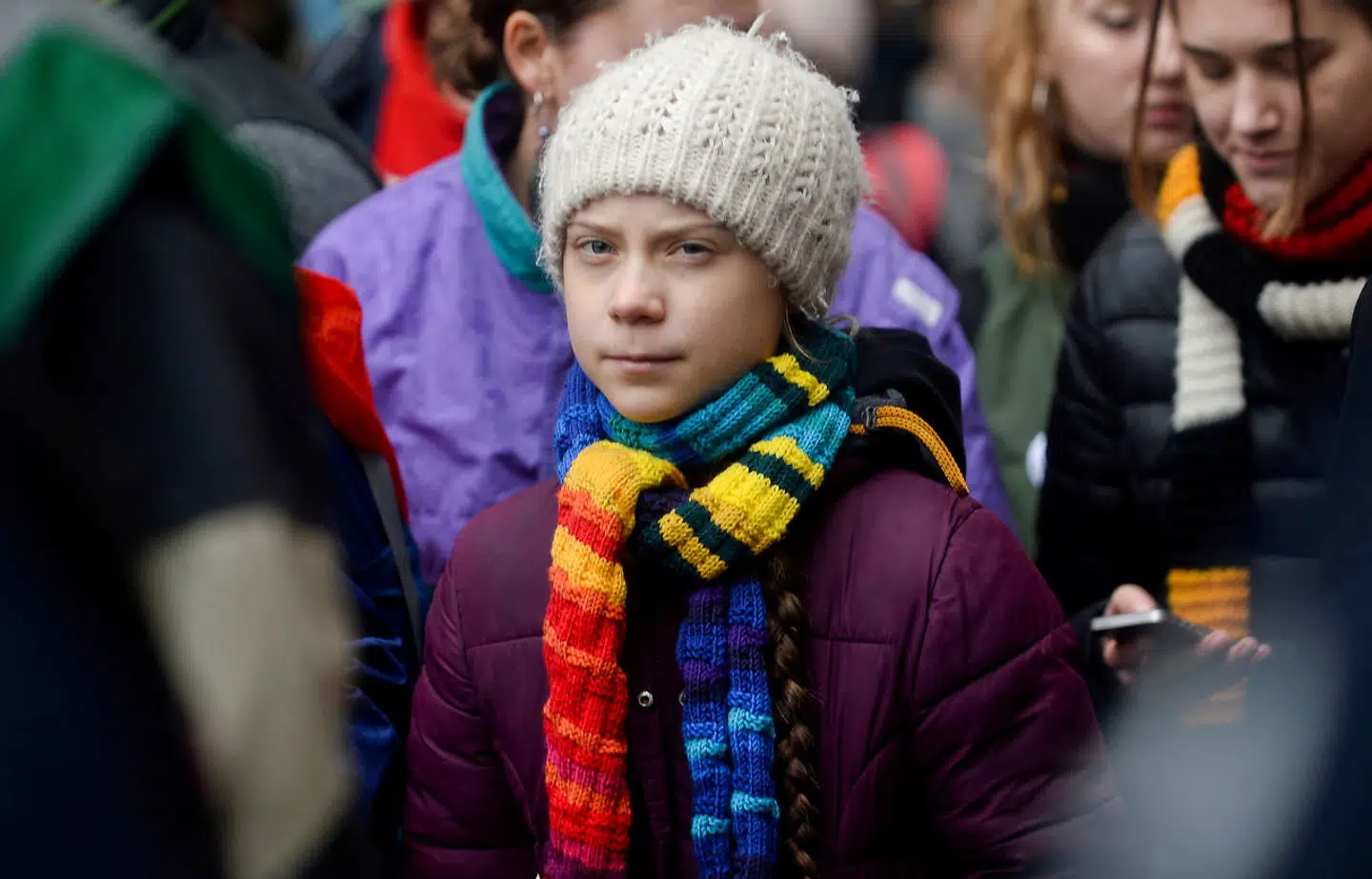 Greta Thunberg under en klimademonstration i Belgien sidste år. Foto Johanna Geron.