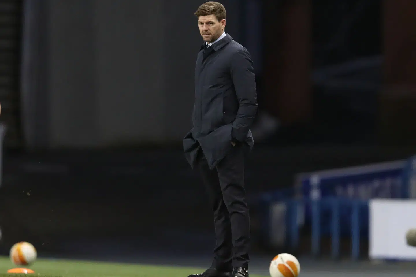 I sit tredje år som styrmand for Rangers kunne Steven Gerrard søndag fejre klubbens første skotske mesterskab i ti år. (Arkivfoto) Russell Cheyne/Reuters