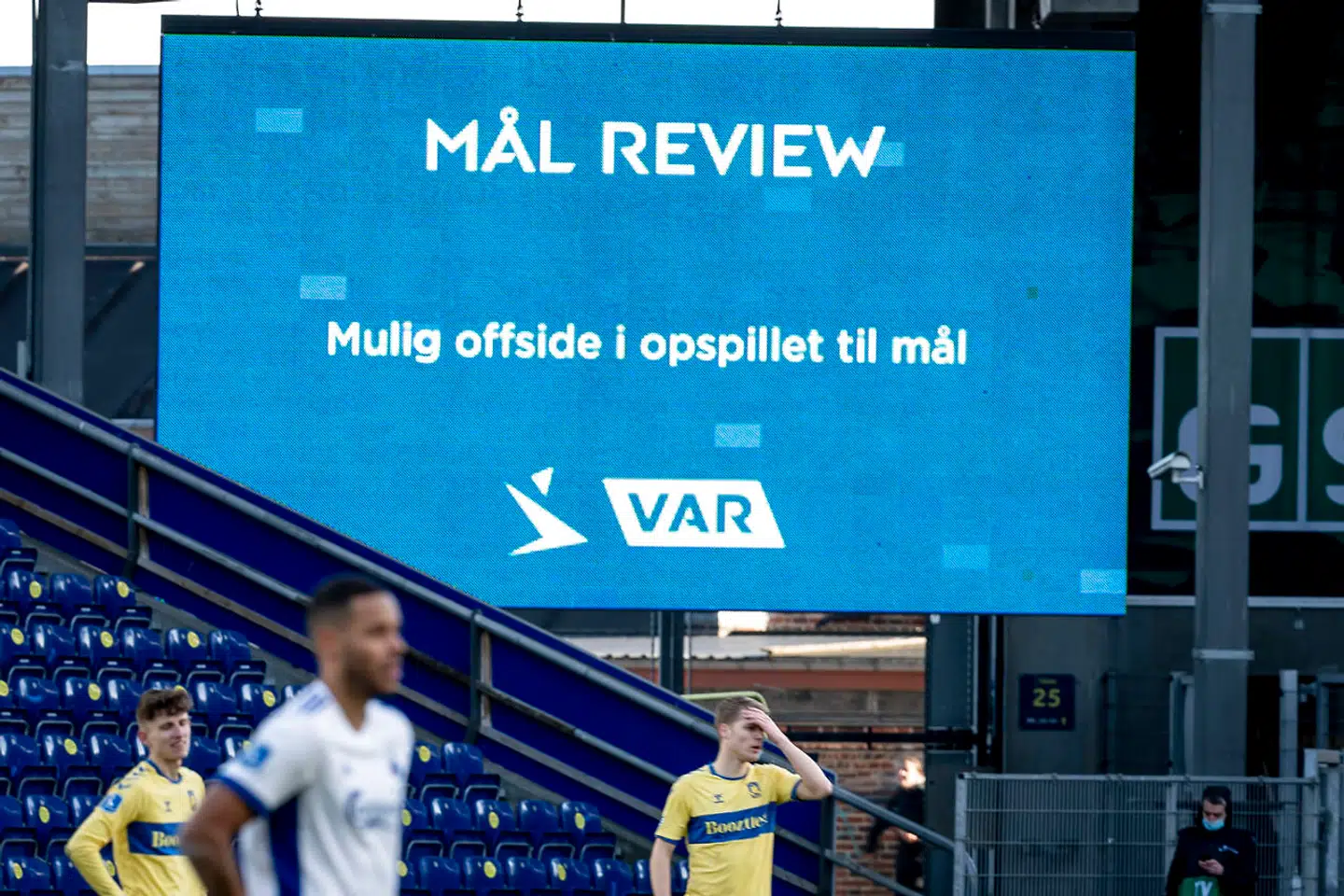 VAR under 3F Superligakampen mellem Brøndby IF og FC København på Brøndby Stadion i Brøndby, søndag den 7. marts 2021.. (Foto: Mads Claus Rasmussen/Ritzau Scanpix)