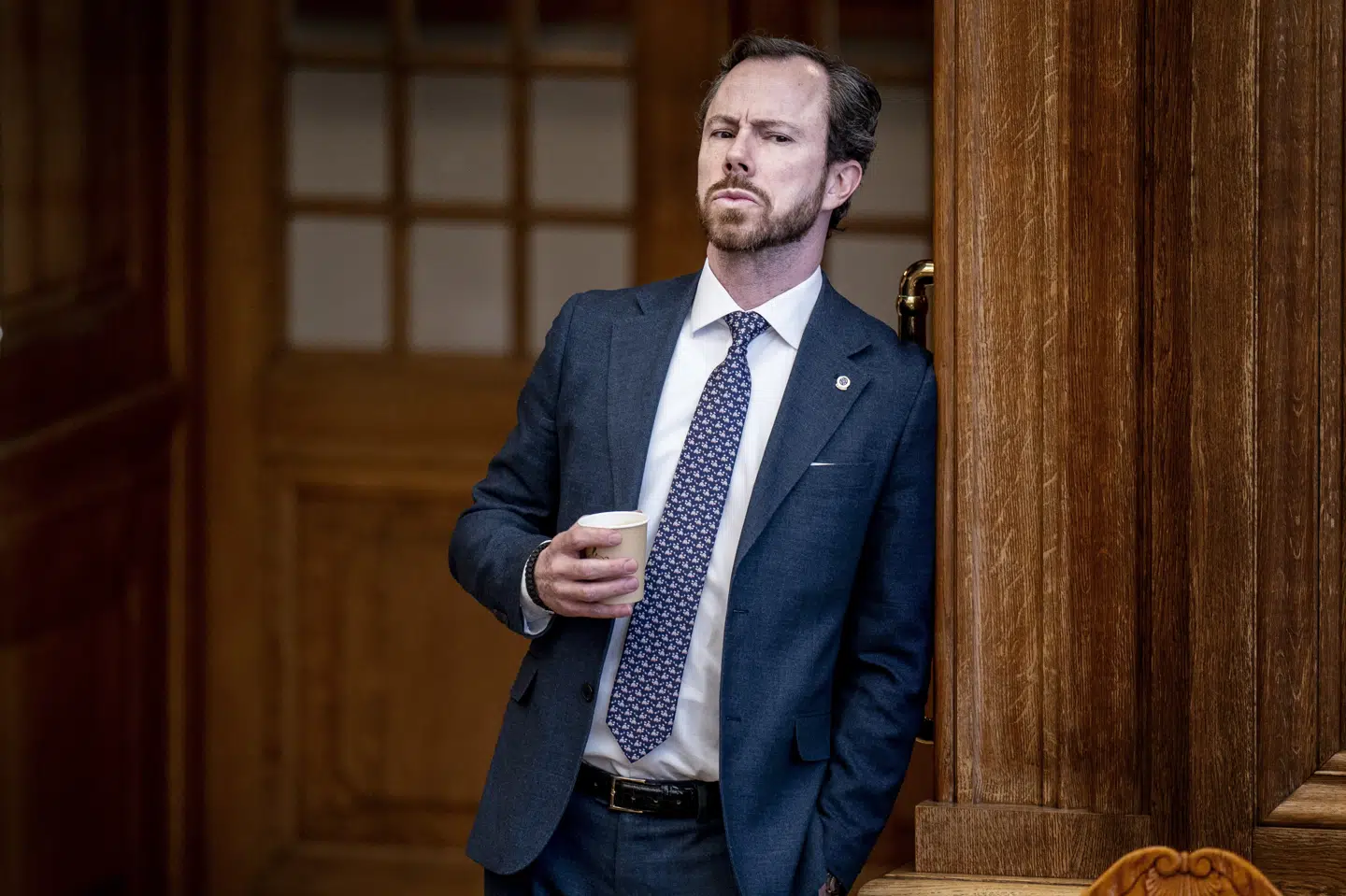 Venstres formand, Jakob Ellemann-Jensen, siger hvad sagde jeg med andre ord efter, at genåbningen ikke har ført til den markant stigende smitte, der var frygtet. Liselotte Sabroe/Ritzau Scanpix