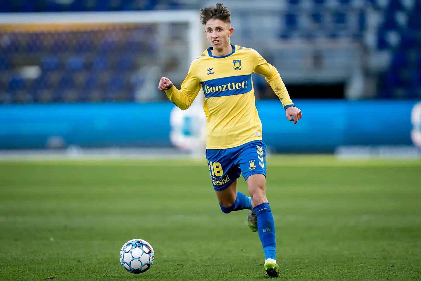 Brøndby IFs Jesper Lindstrøm under 3F Superligakampen mellem Brøndby IF og FC København på Brøndby Stadion i Brøndby, søndag den 7. marts 2021.