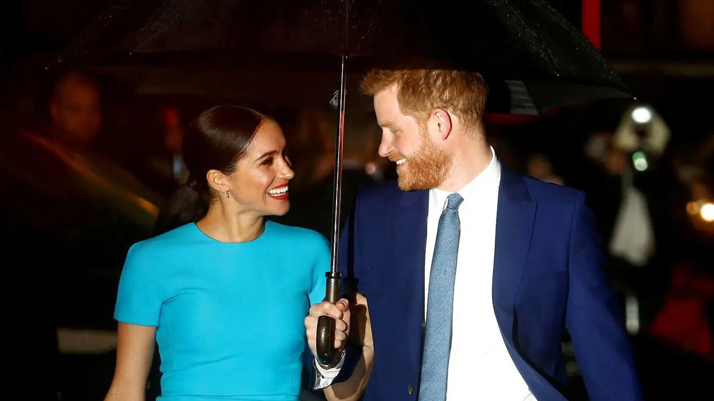 Arkivfoto af prins Harry og Meghan.