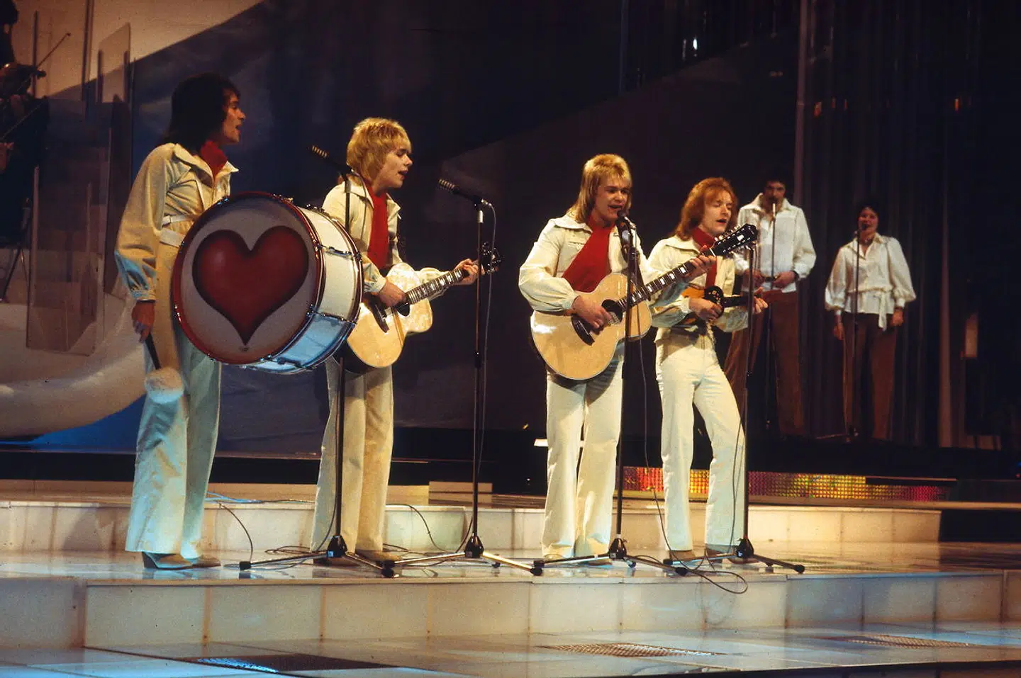 Gruppen Mabel, med blandt andre en 17-årig Mike Tramp på guitar, da de vandt det danske Melodi Grand Prix i 1978.