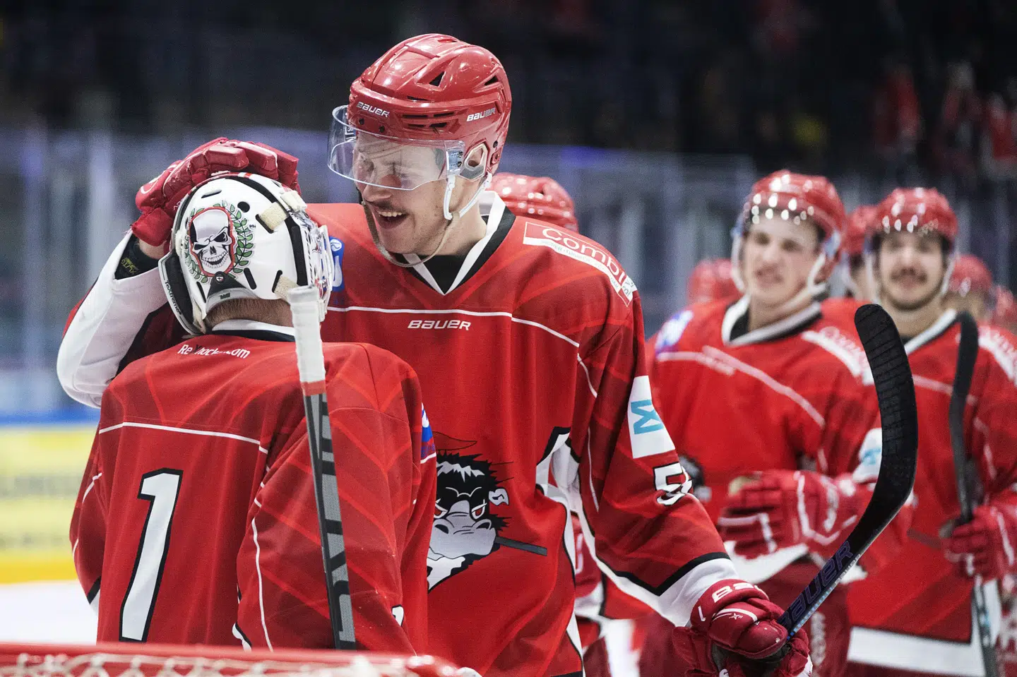 Rødovre Mighty Bulls kunne ikke juble over en sejr fredag, men til gengæld en plads i slutspillet. (Arkivfoto) Claus Bech/Ritzau Scanpix