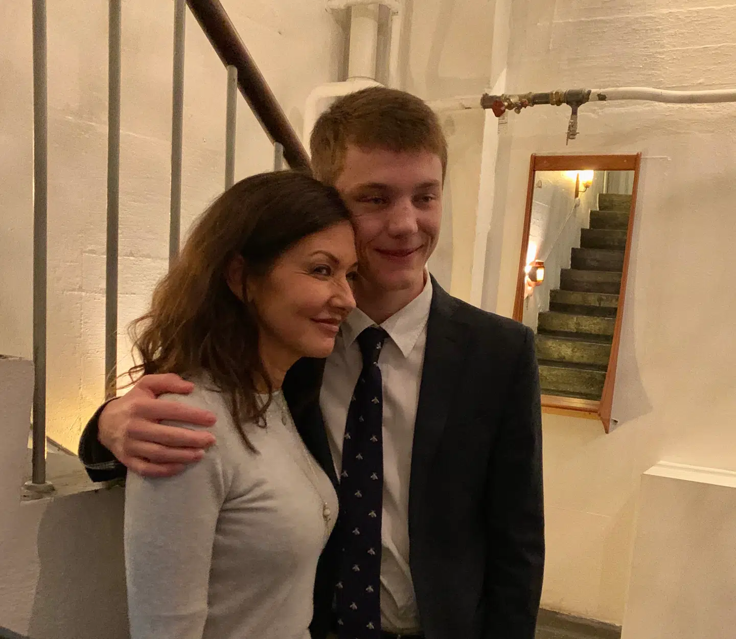 Prins Felix og grevinde Alexandra under et foredrag på Bremen Teater i København.