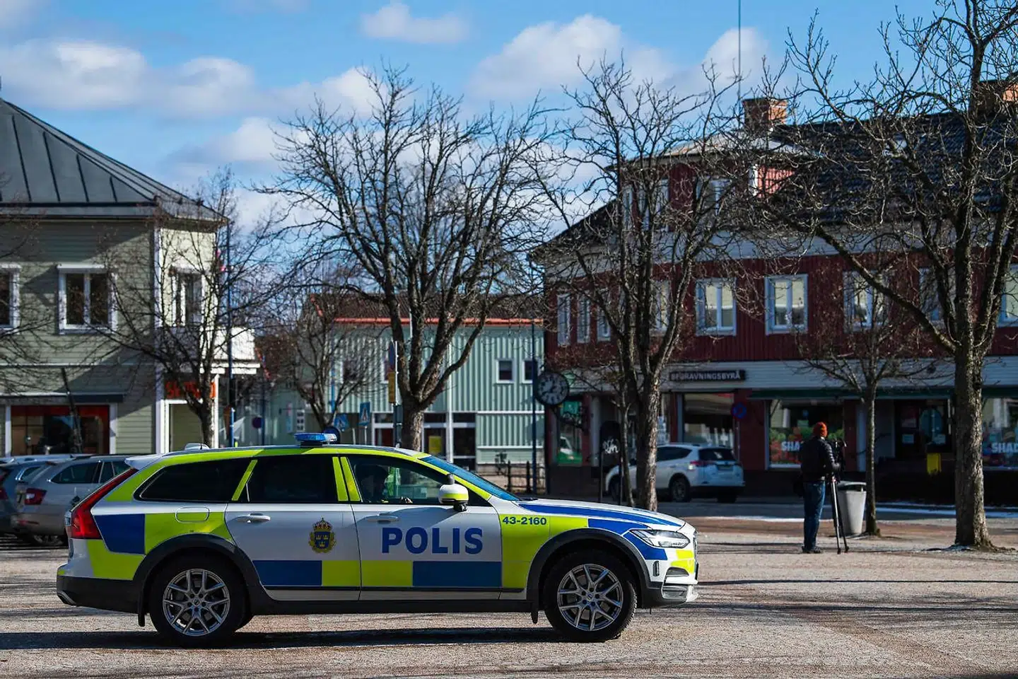 Politi til stede i Vetlanda.