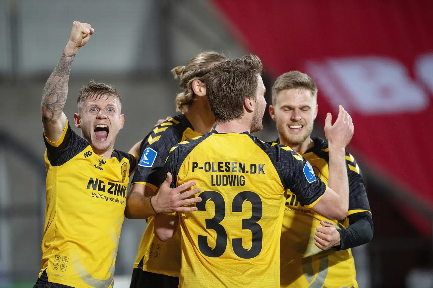 AC Horsens tog forårets første sejr, da holdet vandt 2-1 over AaB onsdag aften. Bo Amstrup/Ritzau Scanpix