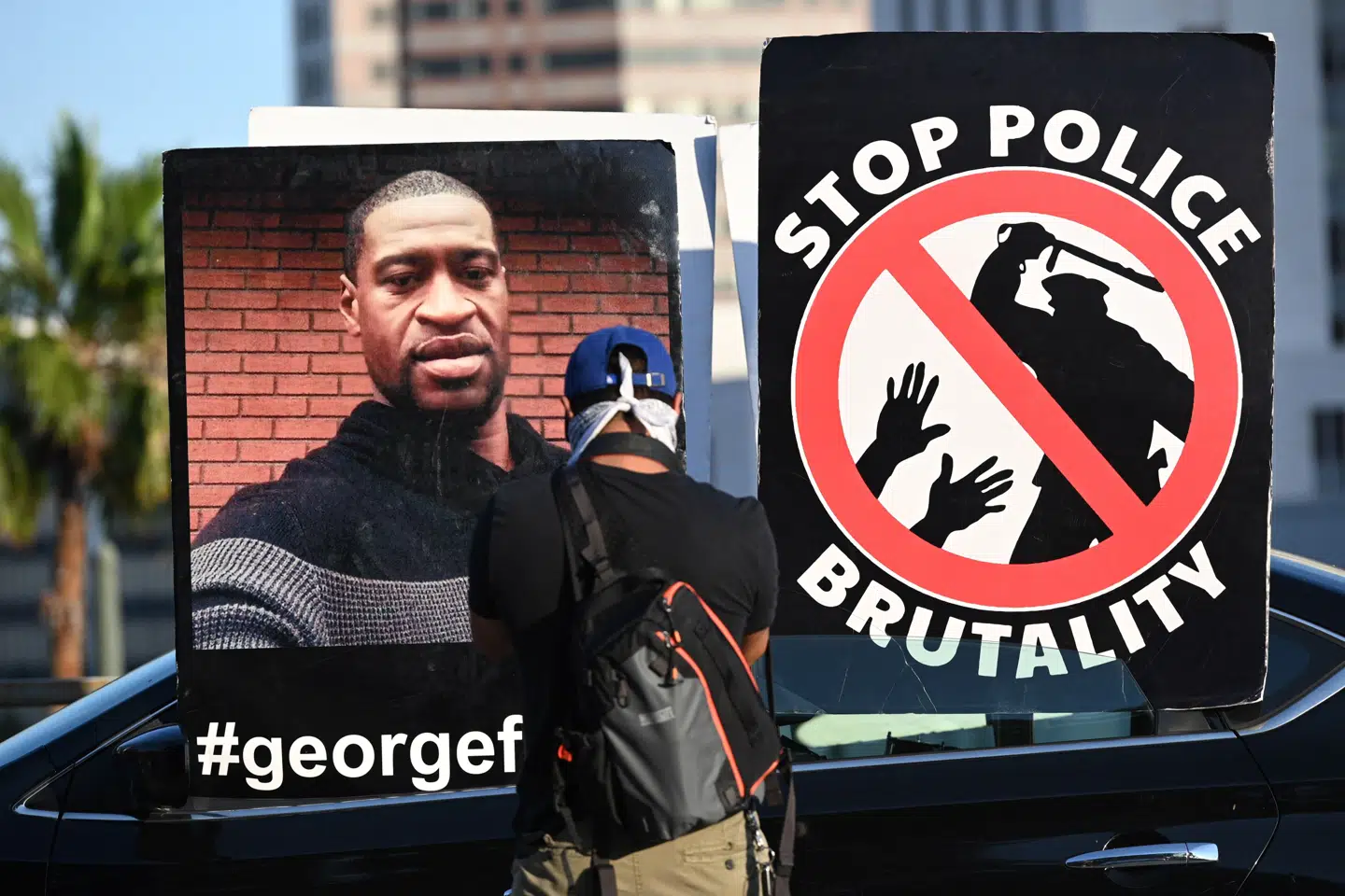 George Floyds død udløste store protester i hele USA. Nu er en politireform blevet opkaldt efter ham. (Arkivfoto) Robyn Beck/Ritzau Scanpix