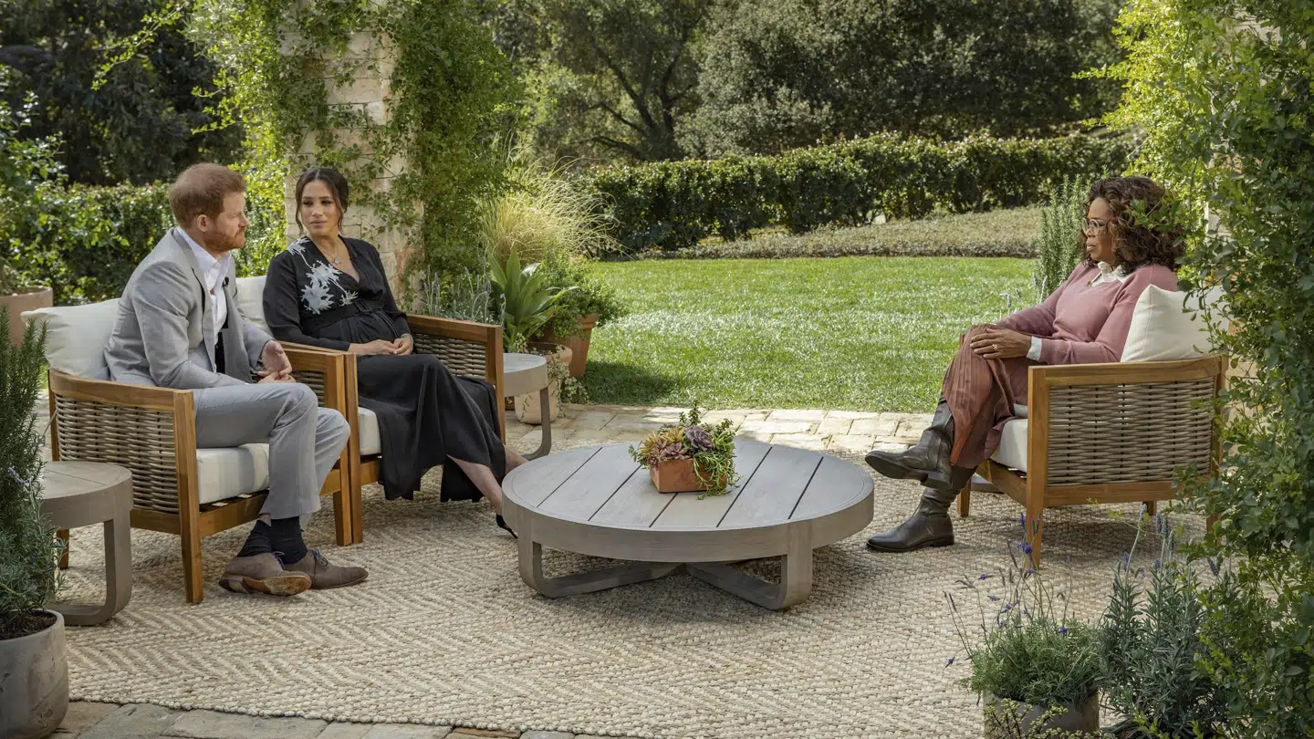Interviewet med Harry og Meghan vises søndag 7. marts klokken 20.00 lokal tid på CBS. Joe Pugliese/Ritzau Scanpix
